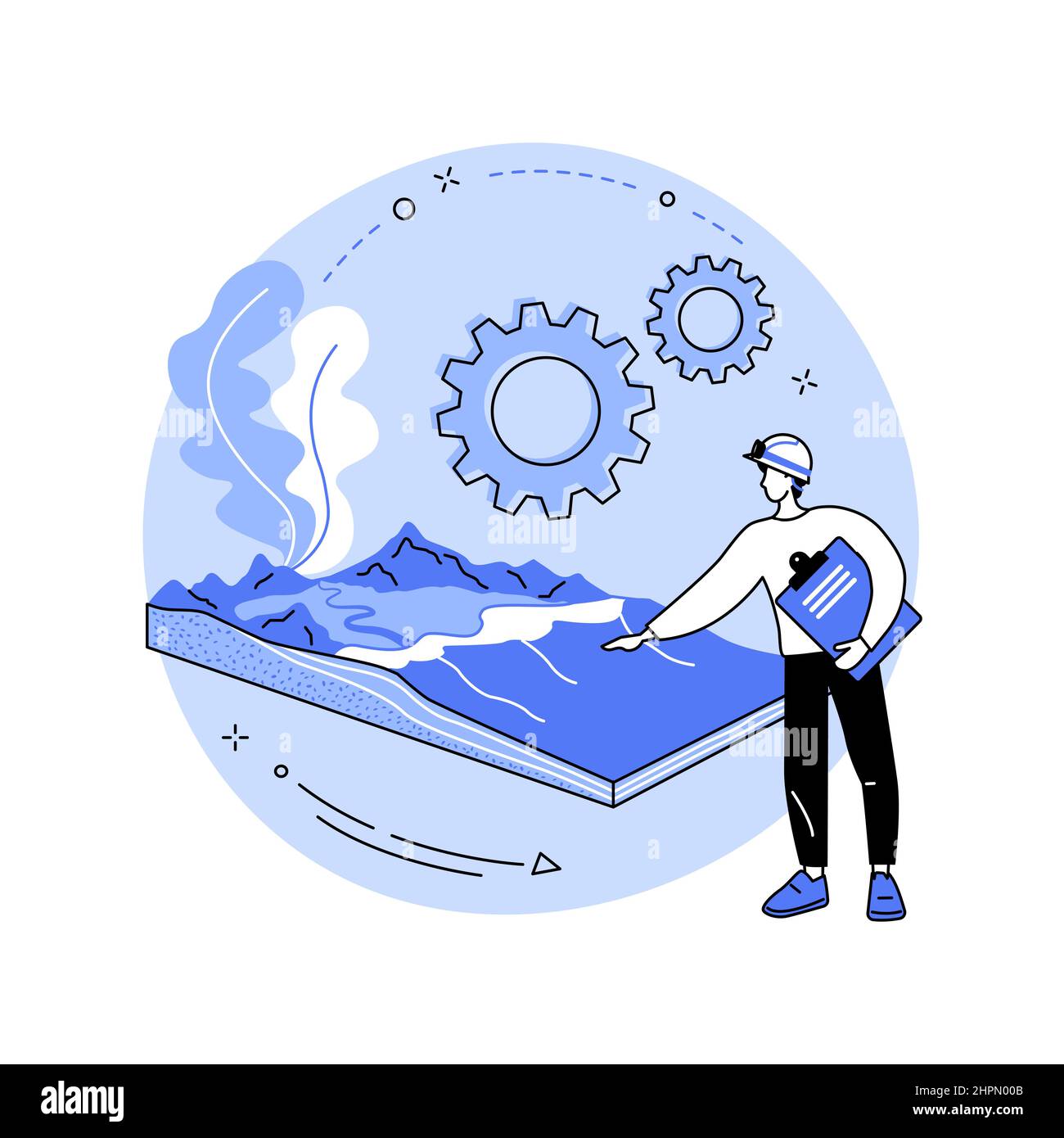 Geomorphology abstract concept vector illustration. Stock Vector