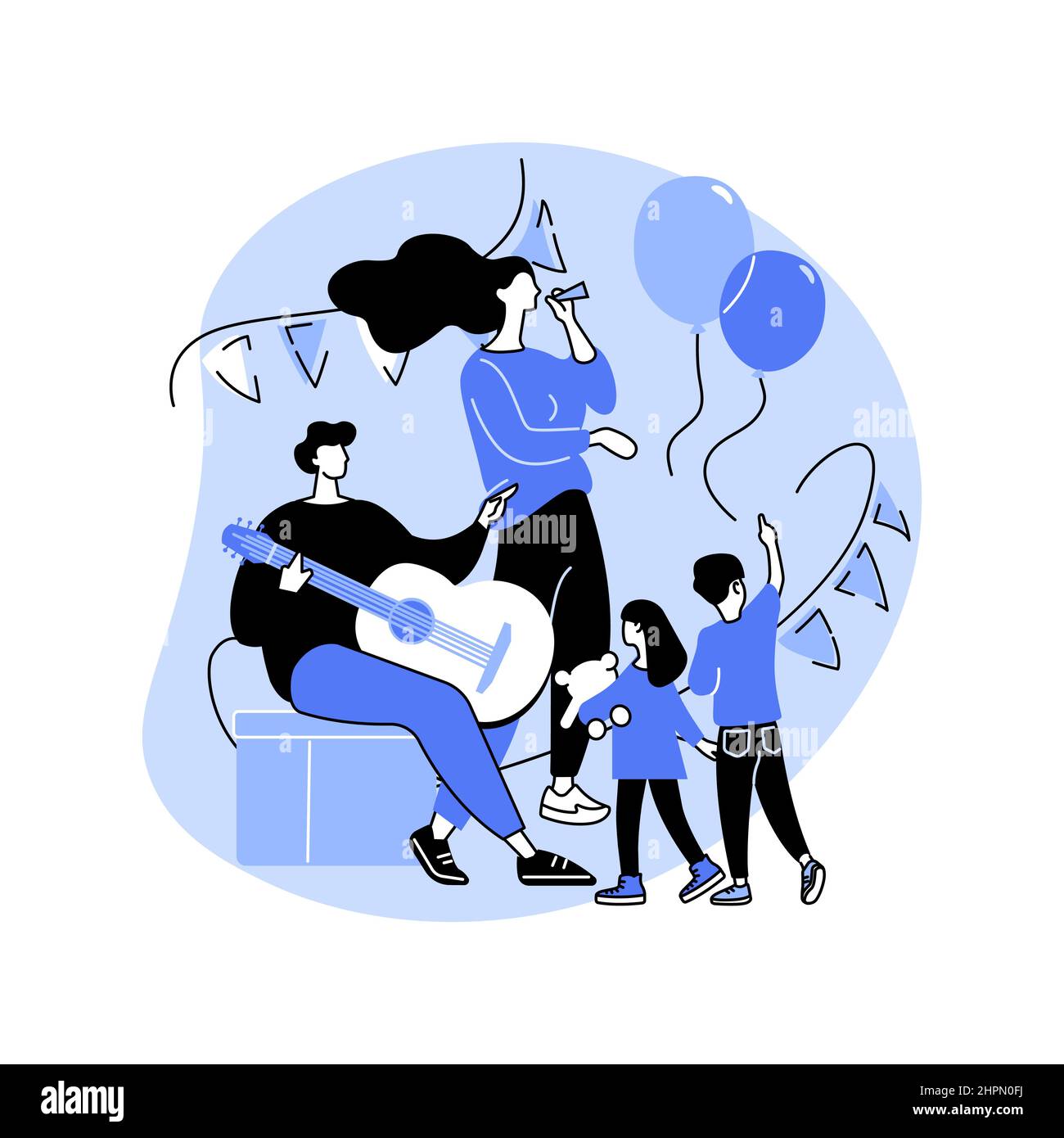 Street party abstract concept vector illustration Stock Vector Image