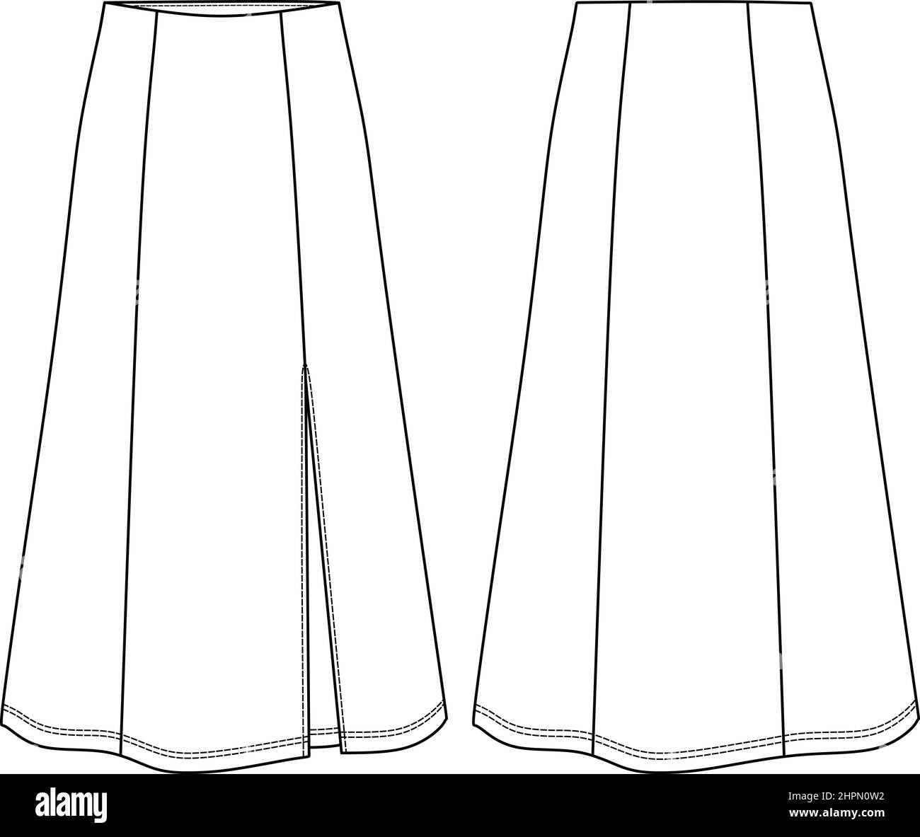 Baby Girls Short Skirt Fashion Flat Sketch Template Technical Fashion Stock  Vector by ©madeincanada78 463634874