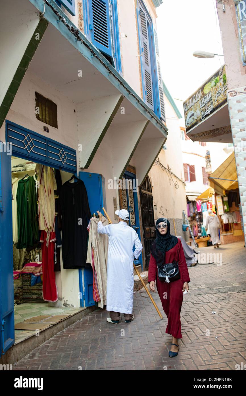 Old medina in Tangier, Morocco. September, 2019 - photo by Jake Lyell for the IMF. Stock Photo