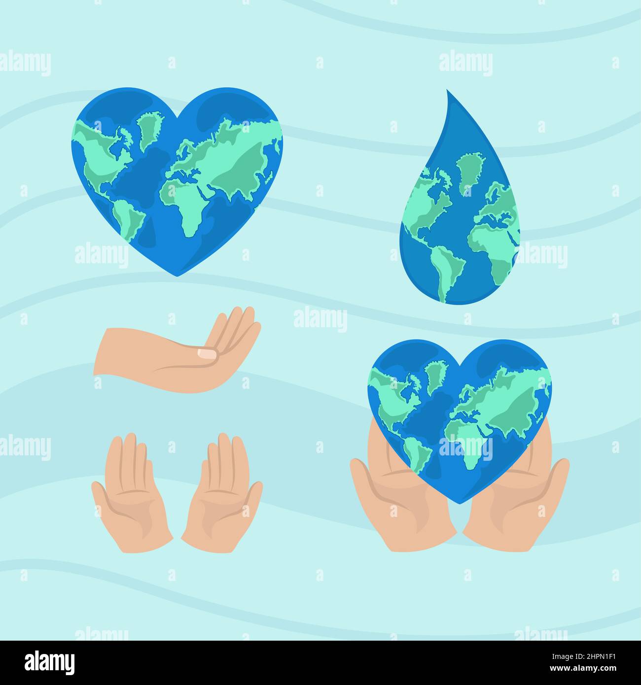 water day set Stock Vector Image & Art - Alamy