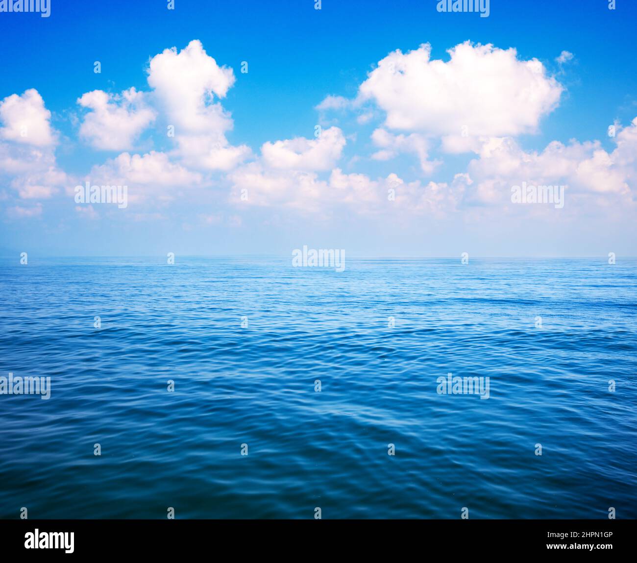 Beautiful sea and cloudy sky Stock Photo