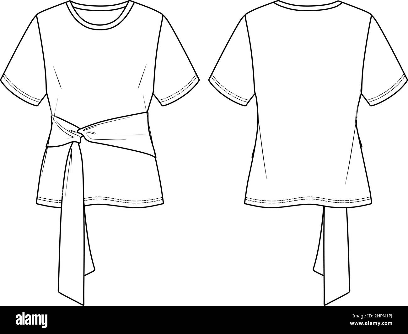T shirt flat sketch vector illustration measurement details by Saiful Md on  Dribbble