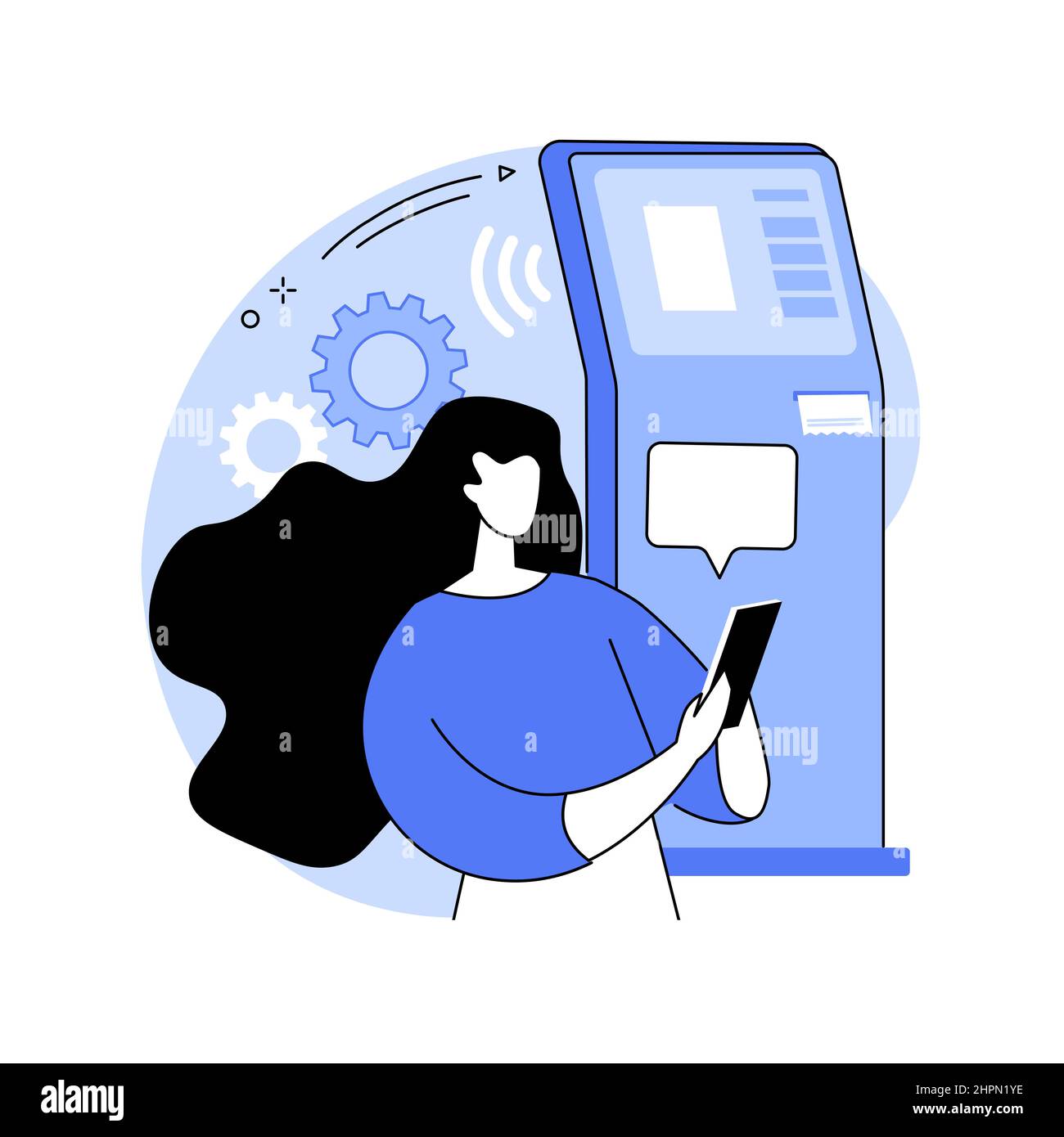 Electronic queuing system abstract concept vector illustration Stock ...