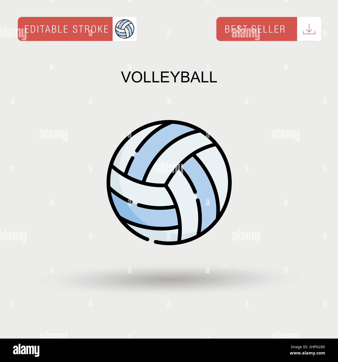 Volleyball Simple vector icon. Stock Vector