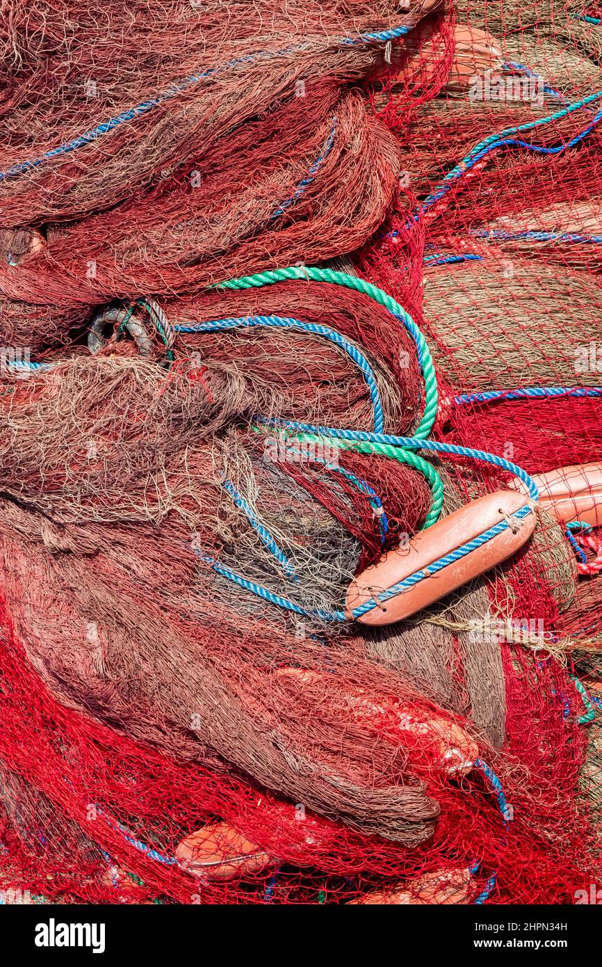 fishing nets red texture abstract Stock Photo Alamy