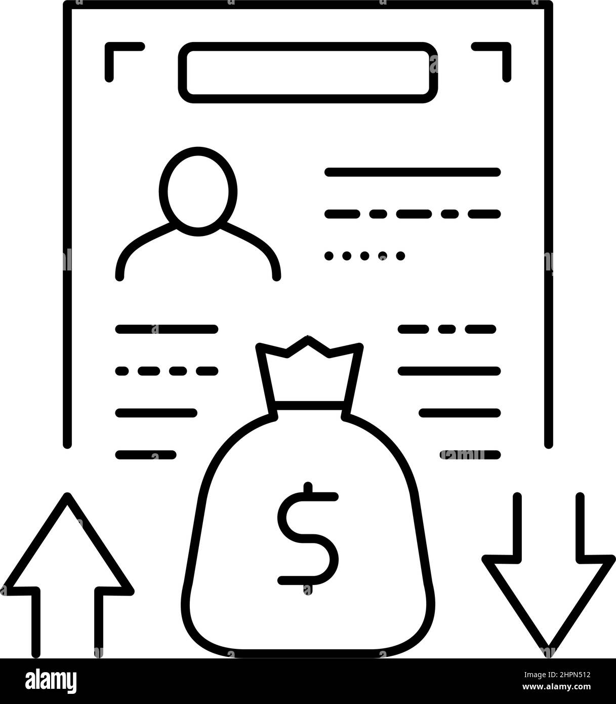 investment visa line icon vector illustration Stock Vector