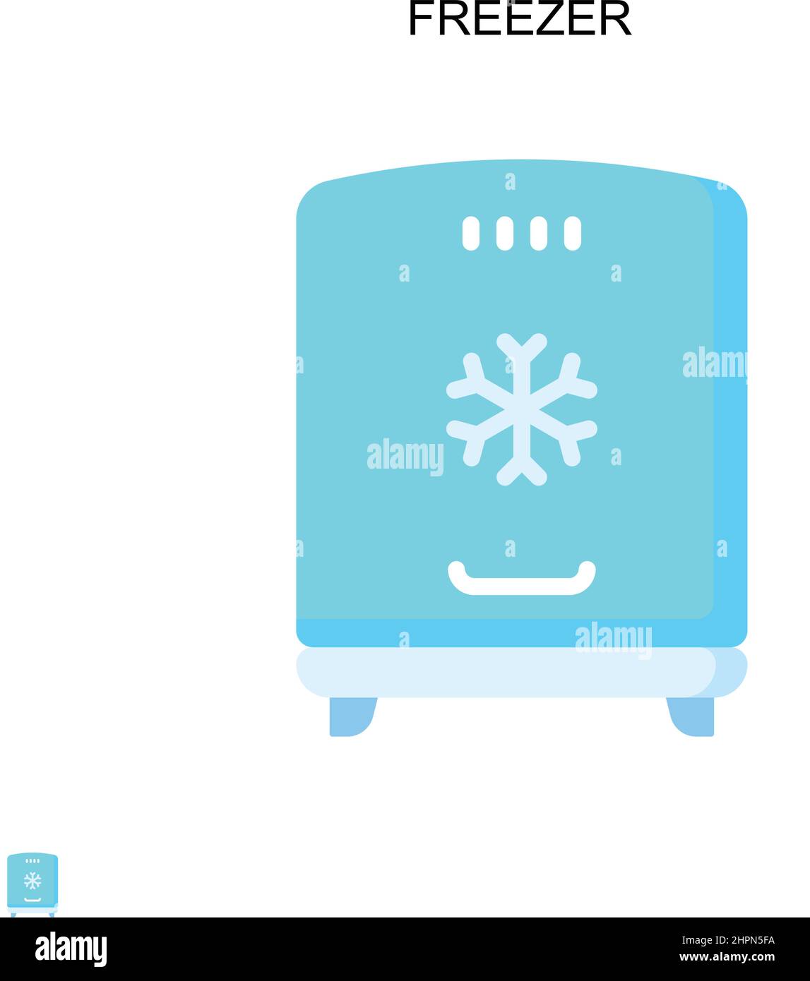 Freezer Simple vector icon. Illustration symbol design template for web mobile UI element. Stock Vector