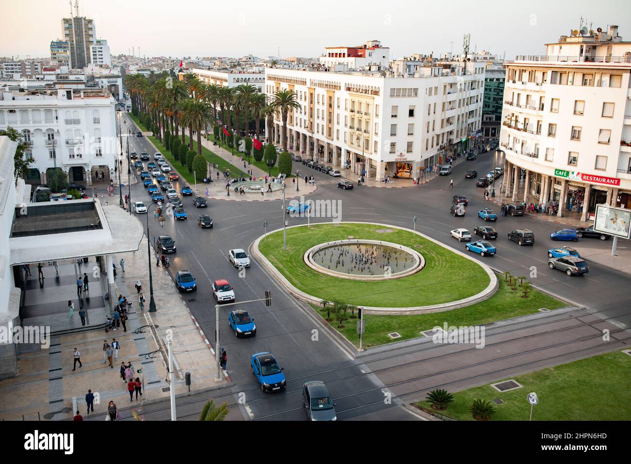 Alawite Square in Central Rabat, Morocco. Stock Photo