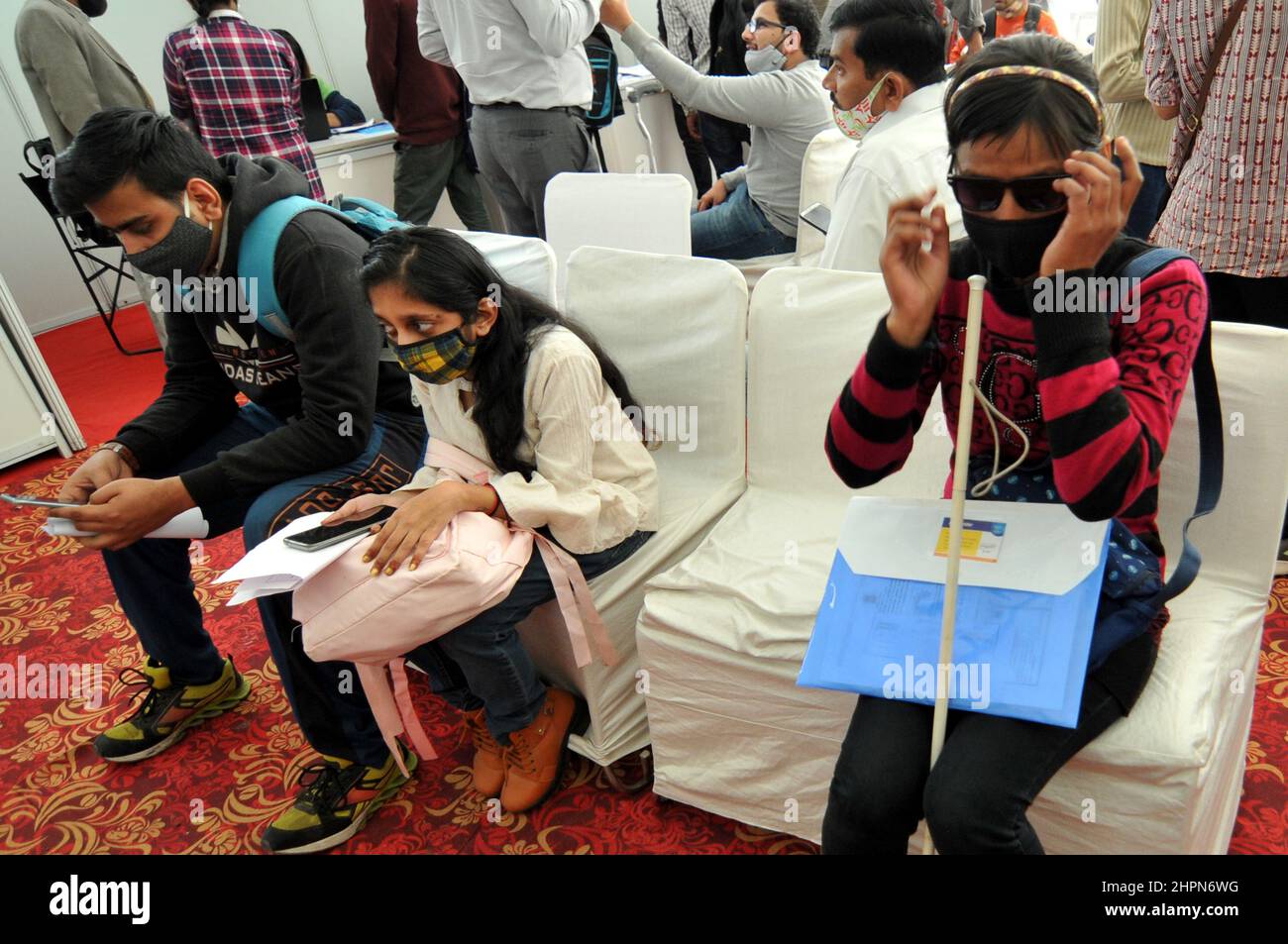 New Delhi, India. 22nd Feb, 2022. Job Fair for people who are disabled