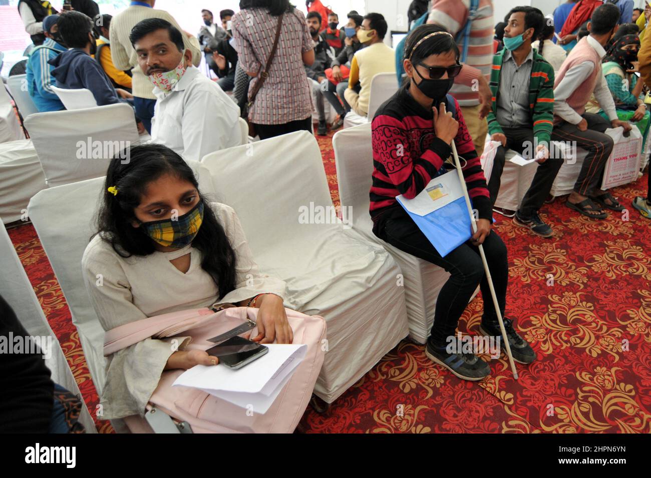 New Delhi, India. 22nd Feb, 2022. Job Fair for people who are disabled
