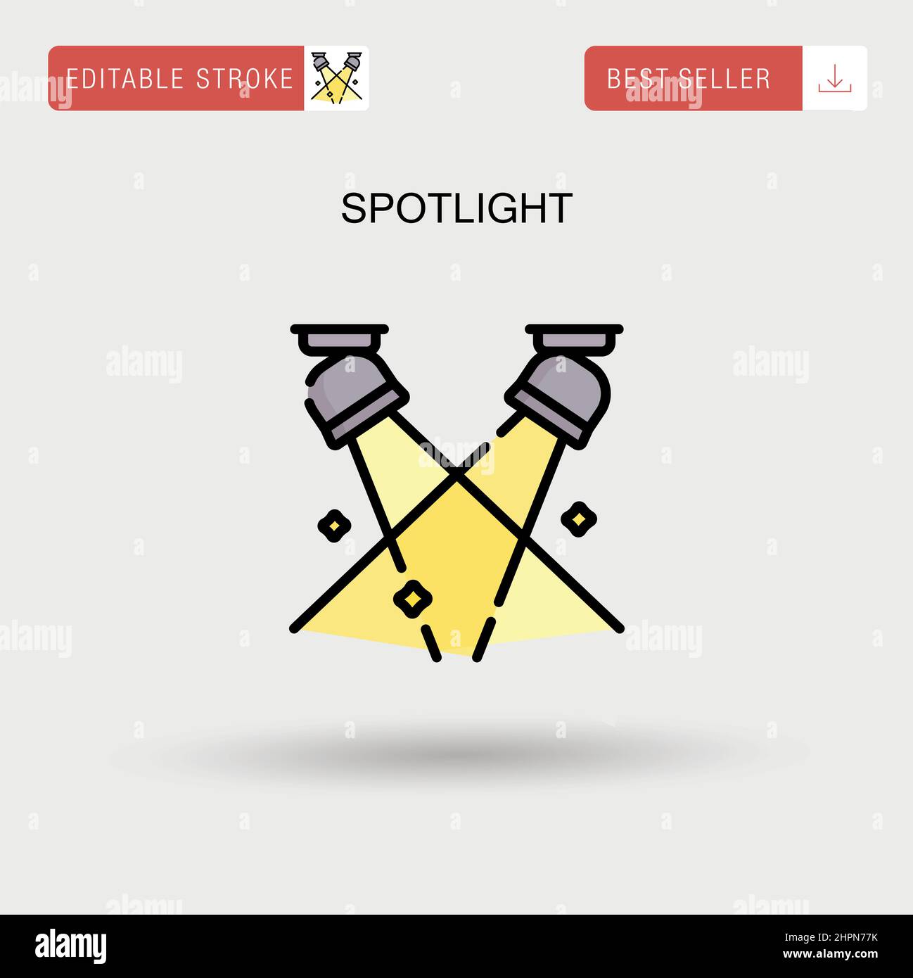 Spotlight Simple vector icon Stock Vector Image & Art Alamy
