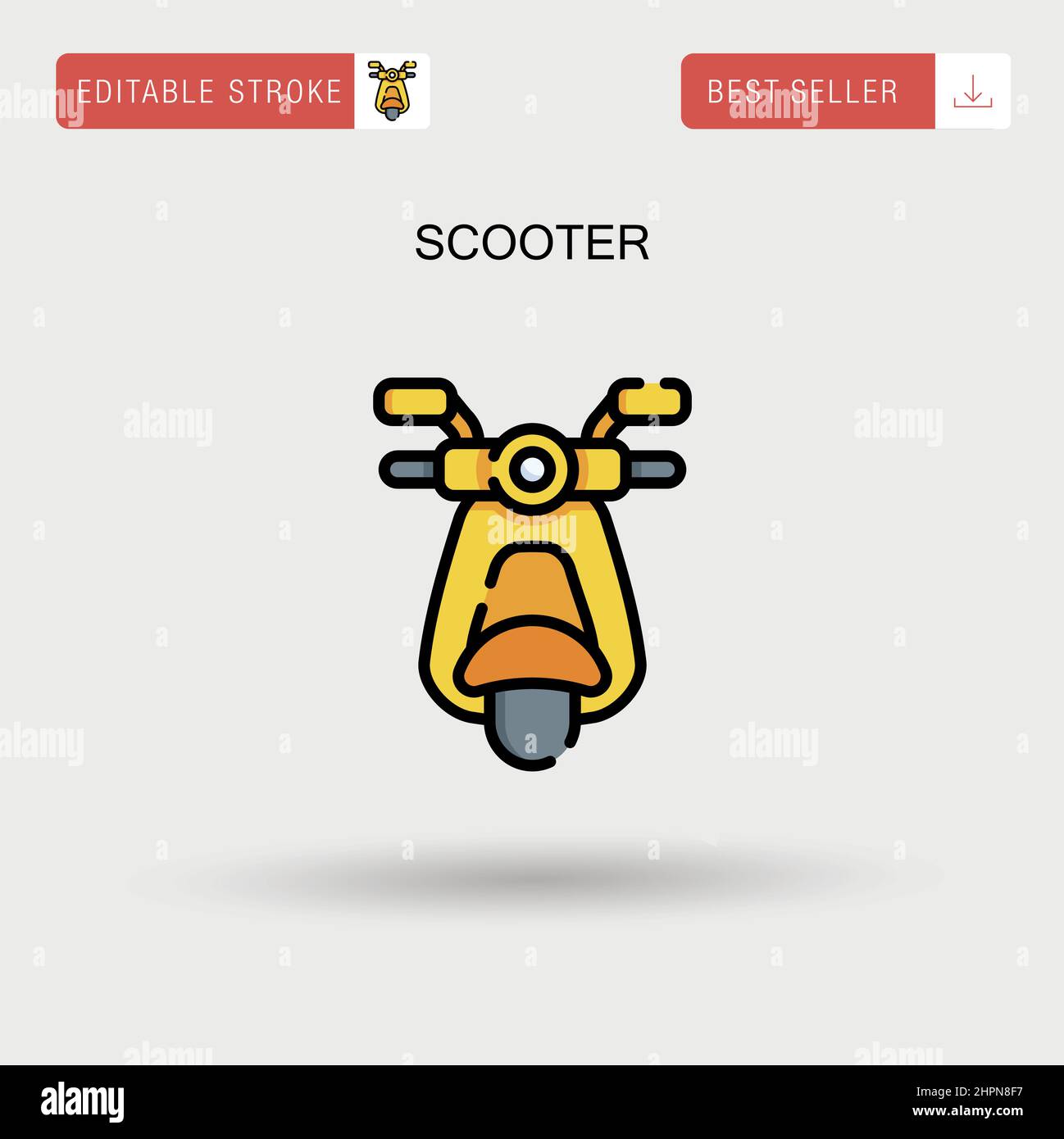 Scooter Simple vector icon. Stock Vector