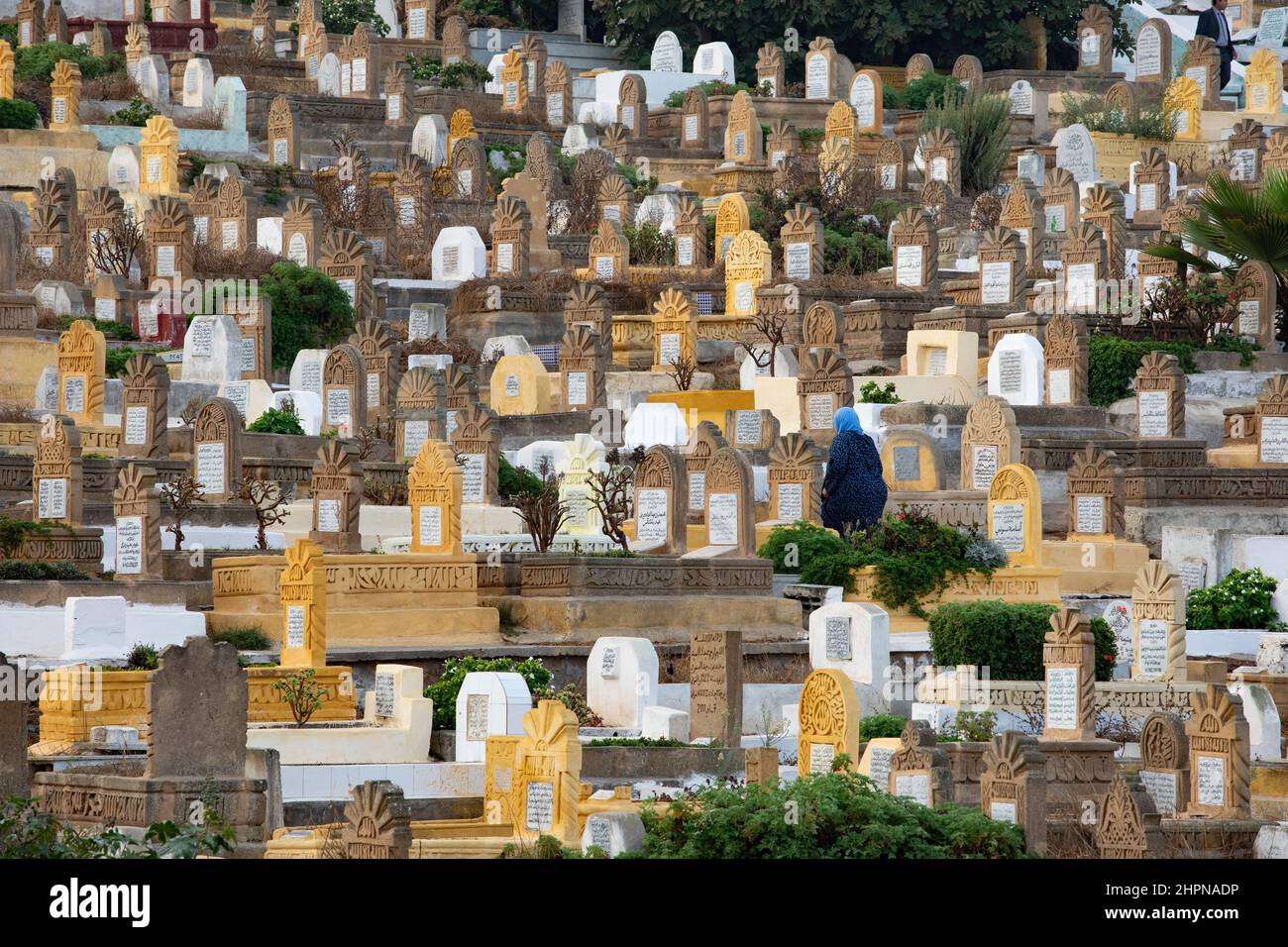 Sale cemetery outside the Rabat medina - Morocco. Stock Photo