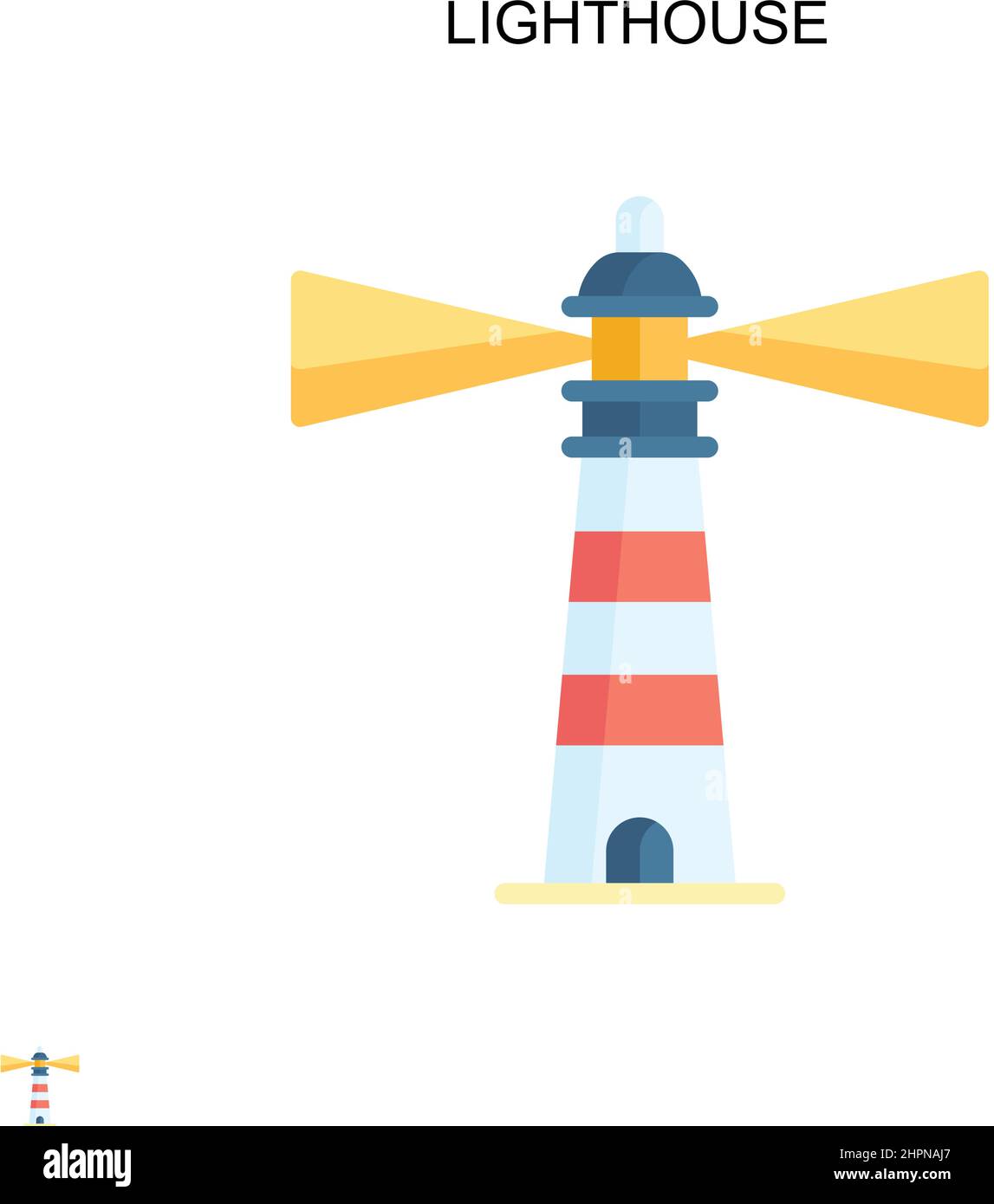 Lighthouse Simple vector icon. Illustration symbol design template for web mobile UI element. Stock Vector
