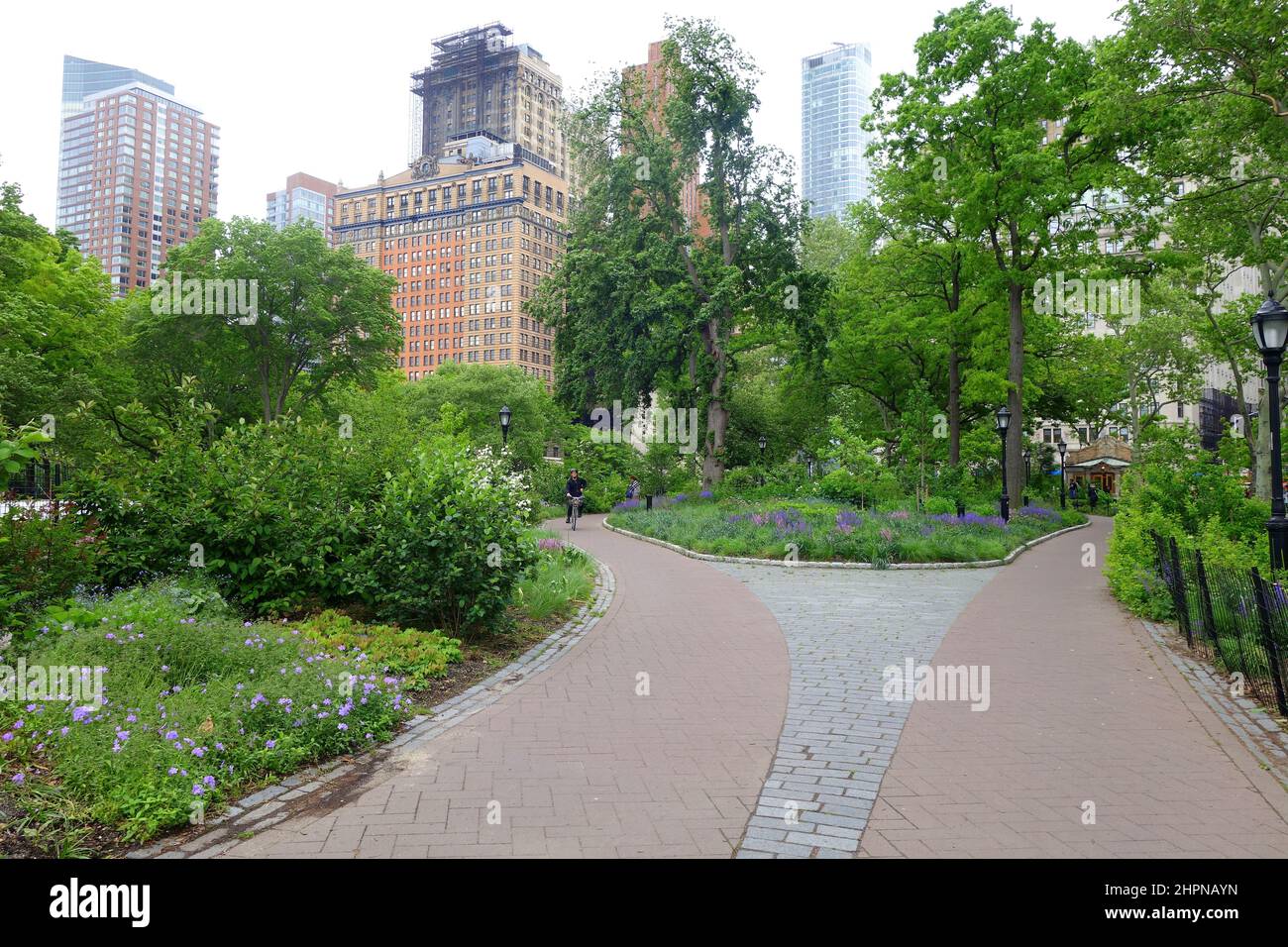 Spring at the Garden at Battery Park, New York City Stock Photo