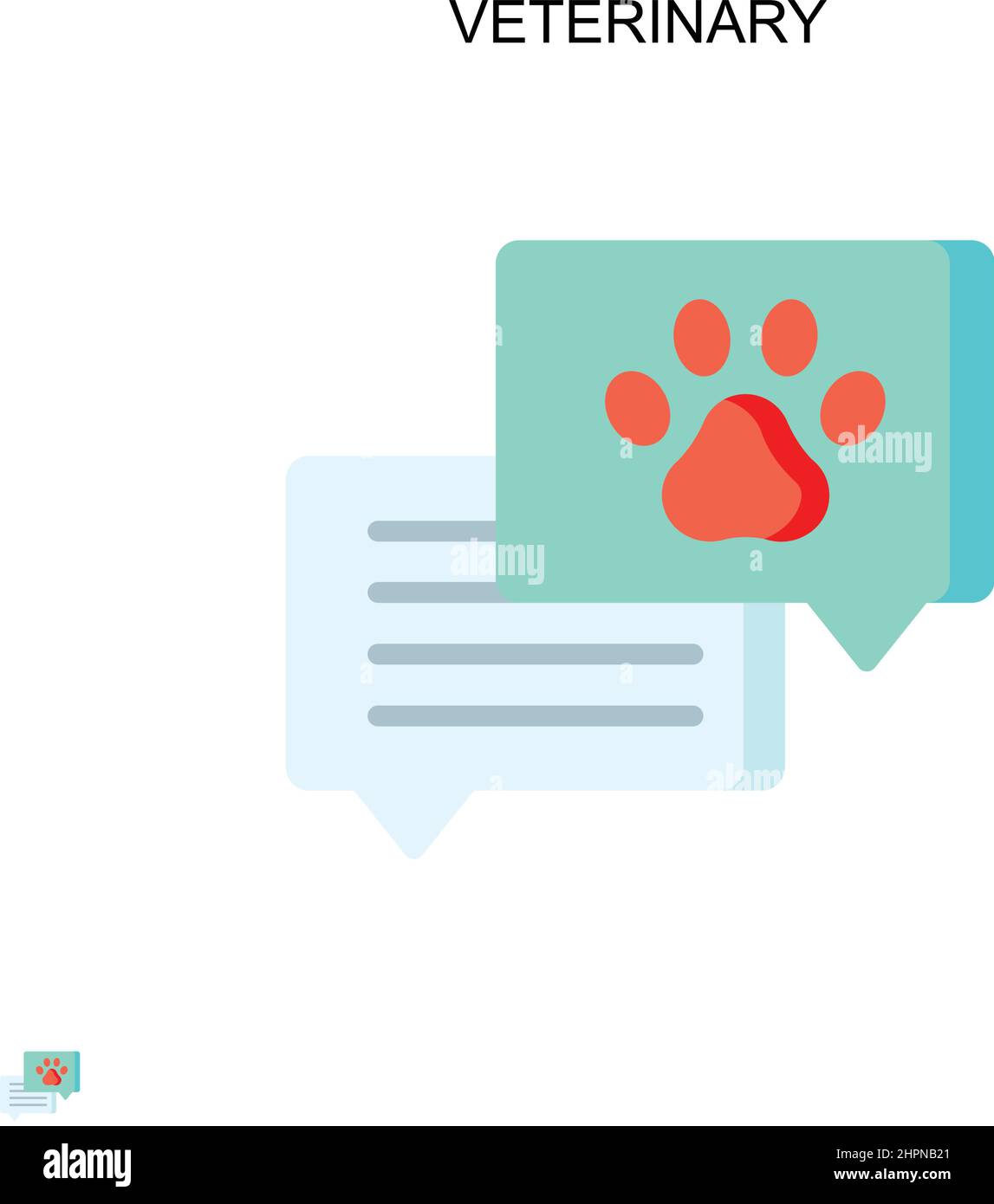 Veterinary Simple vector icon. Illustration symbol design template for web mobile UI element. Stock Vector