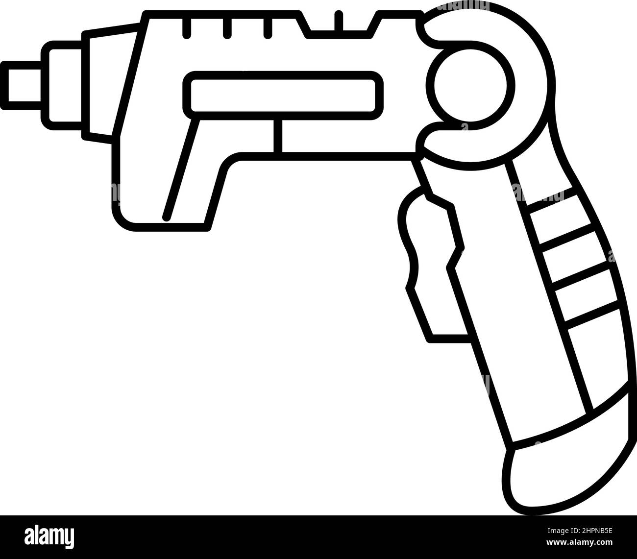 electric screwdriver equipment line icon vector illustration Stock