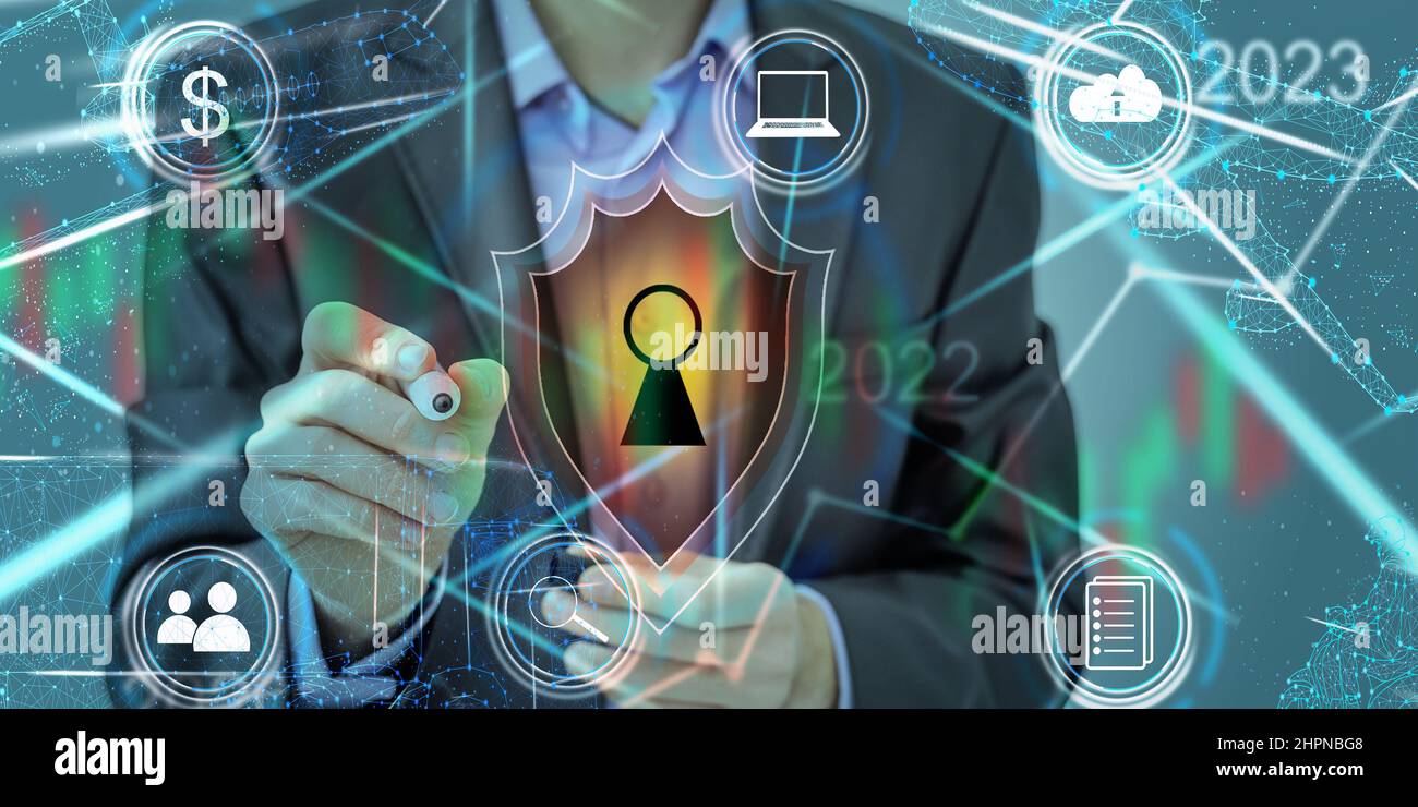 cyber security, digital crime concept, data protection from hacker ...