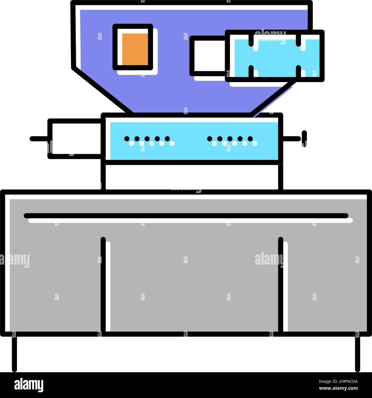 chocolate manufacturing equipment color icon vector illustration Stock ...