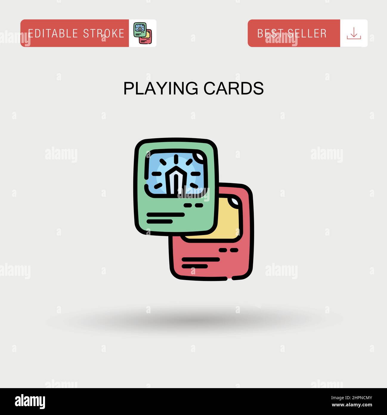 Playing cards Simple vector icon Stock Vector Image & Art Alamy