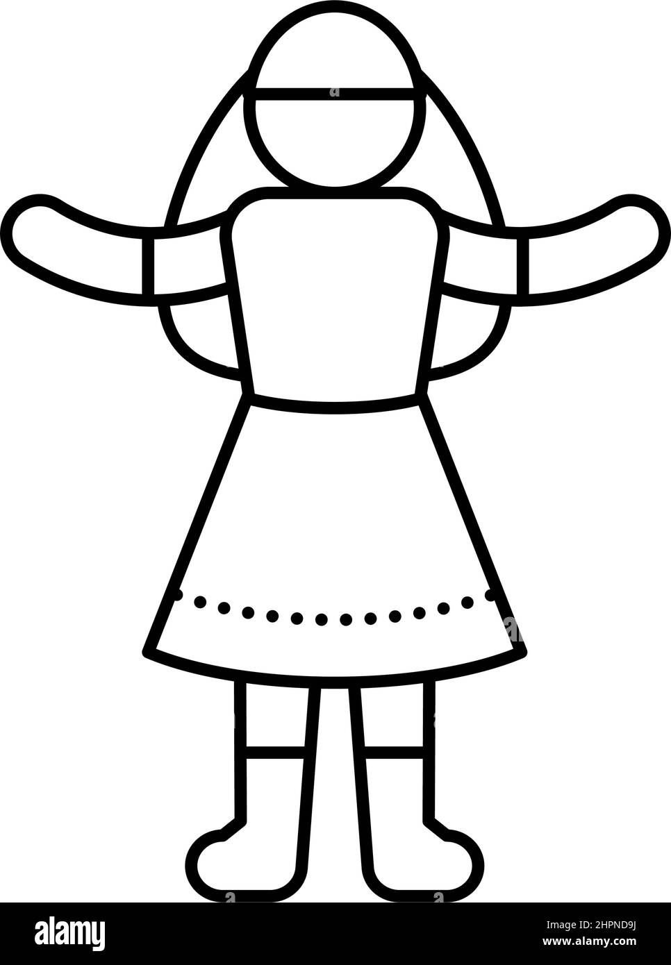 dolls toys line icon vector illustration Stock Vector Image & Art Alamy