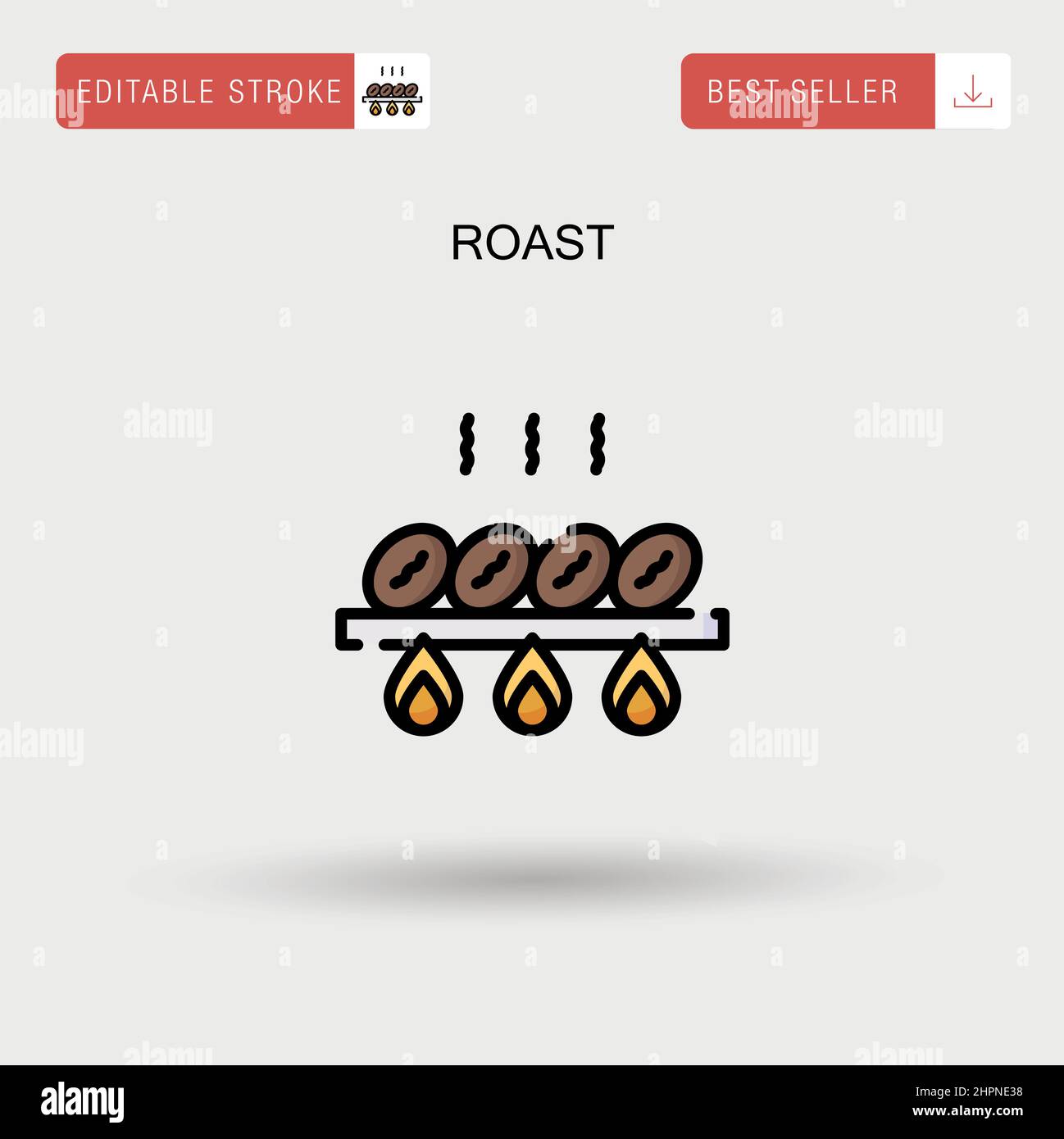 Roast Simple vector icon. Stock Vector