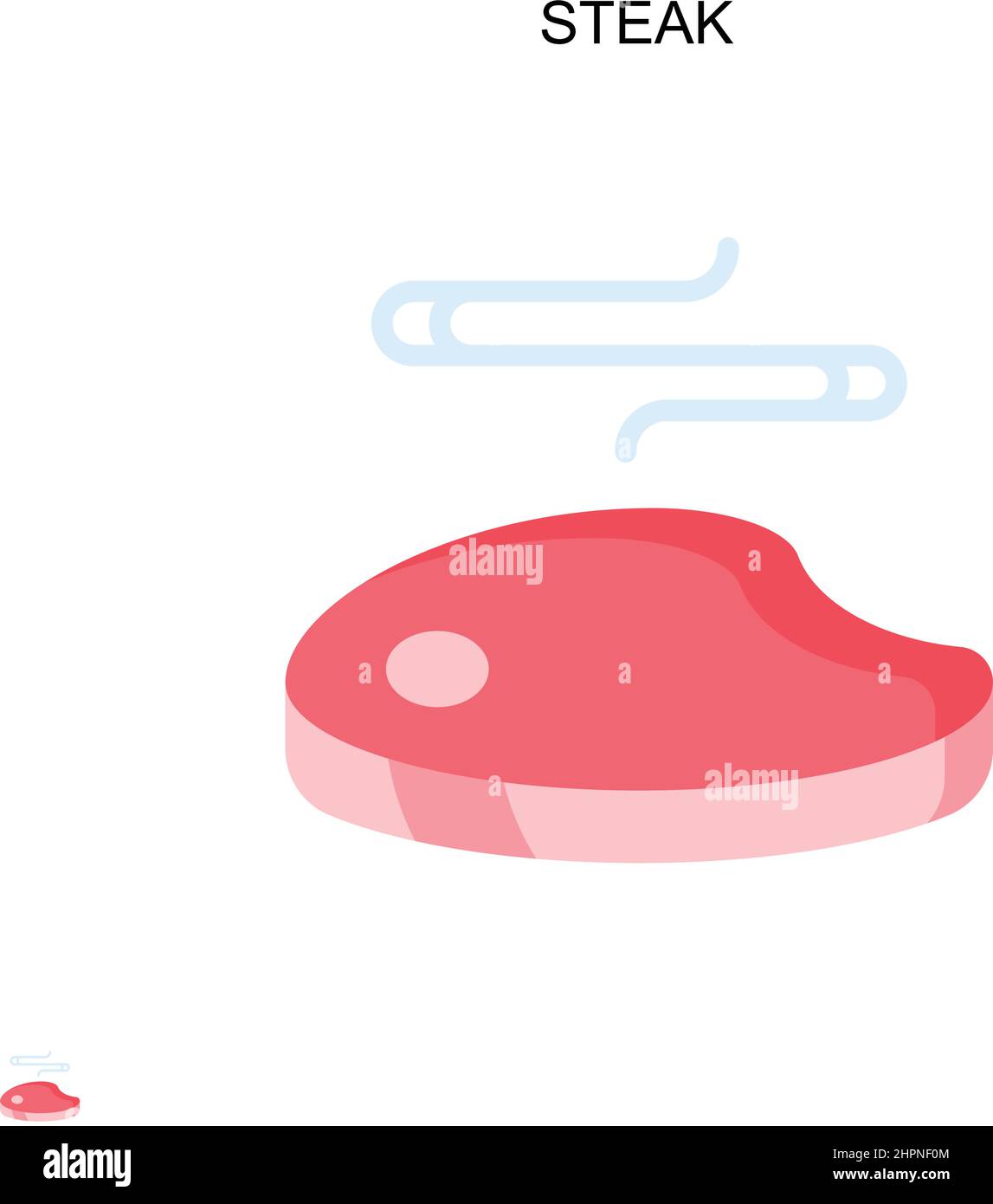 Steak Simple vector icon. Illustration symbol design template for web mobile UI element. Stock Vector