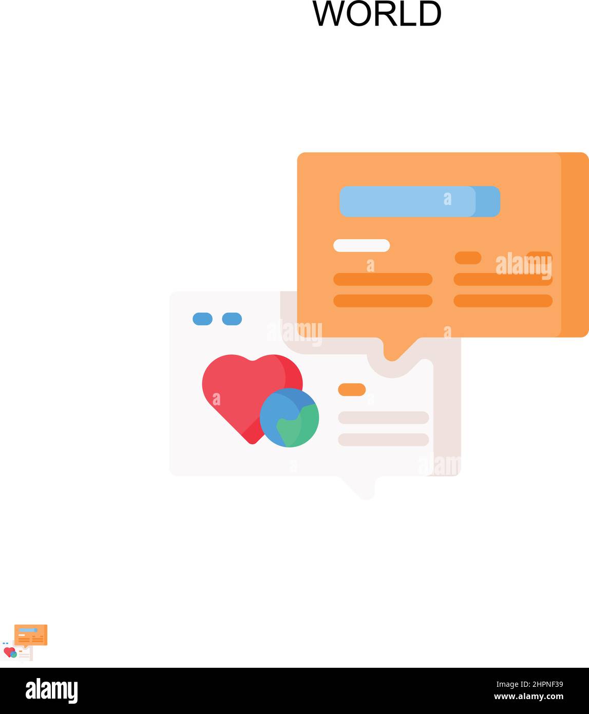 World Simple vector icon. Illustration symbol design template for web ...