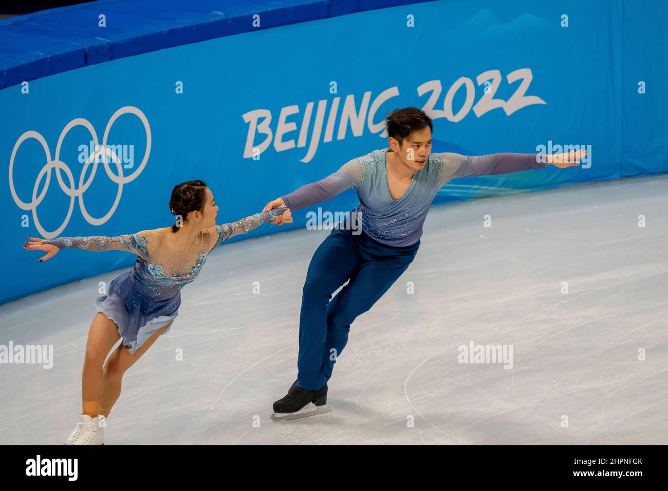 Beijing, Hebei, China. 18th Feb, 2022. Yang JIN and Cheng PENG (CHN ...