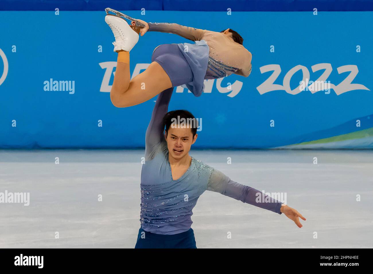 Beijing, Hebei, China. 18th Feb, 2022. Yang JIN and Cheng PENG (CHN ...