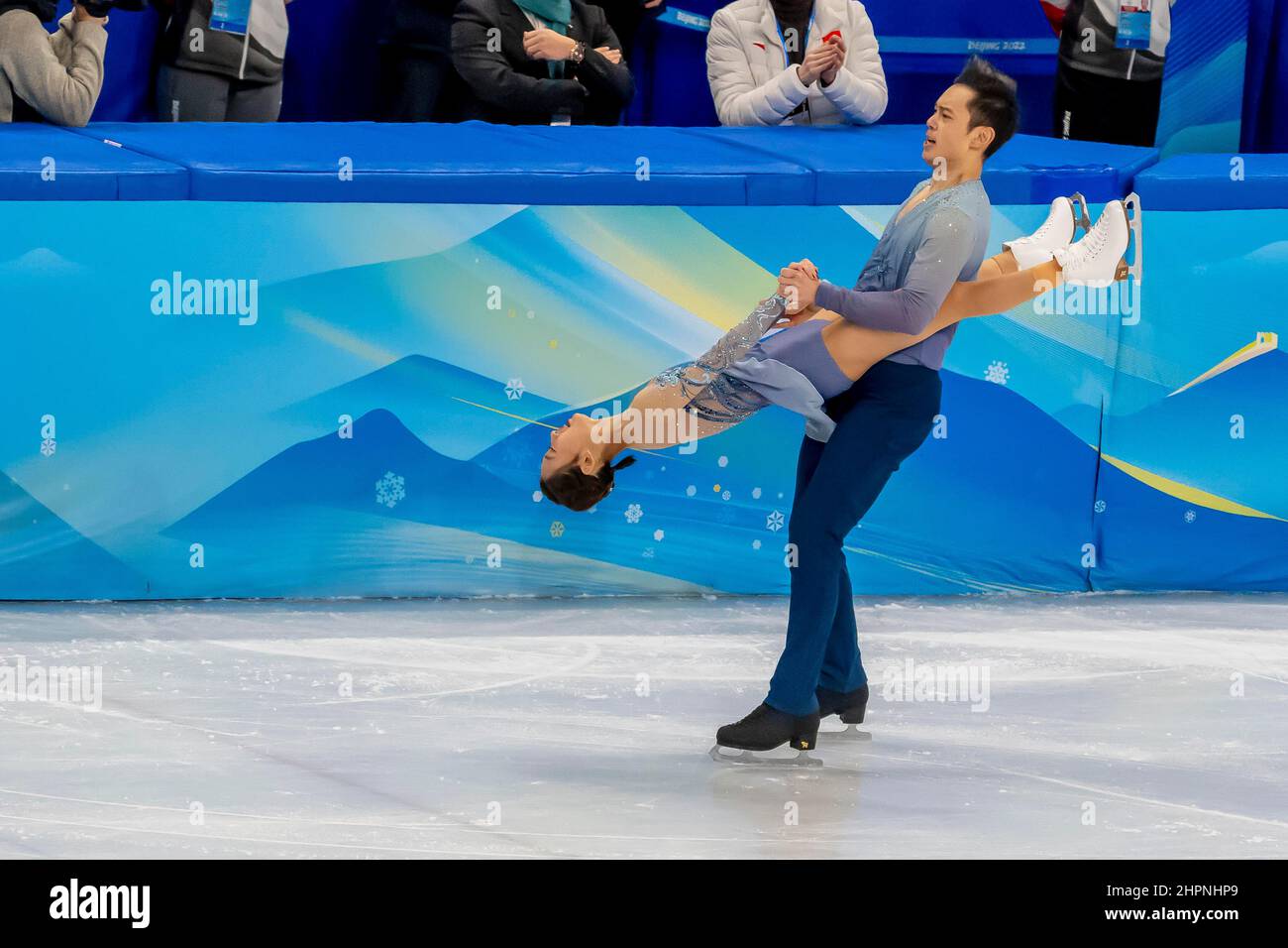 Beijing, Hebei, China. 18th Feb, 2022. Yang JIN and Cheng PENG (CHN ...