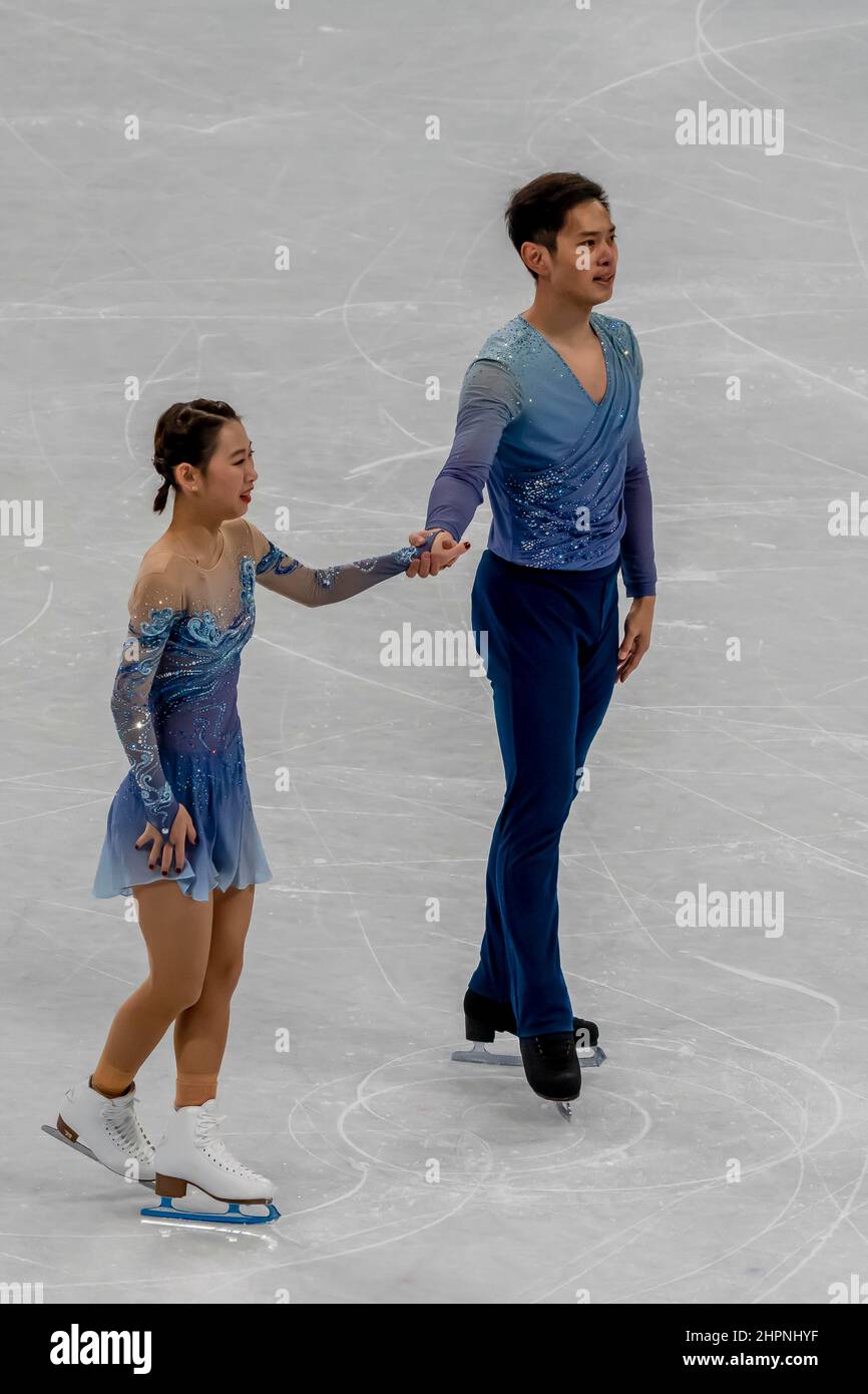 Beijing, Hebei, China. 18th Feb, 2022. Yang JIN and Cheng PENG (CHN ...