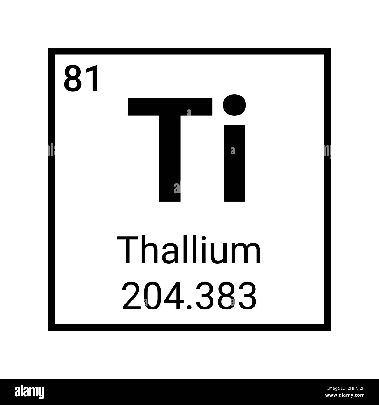 Thallium symbol hi-res stock photography and images - Alamy