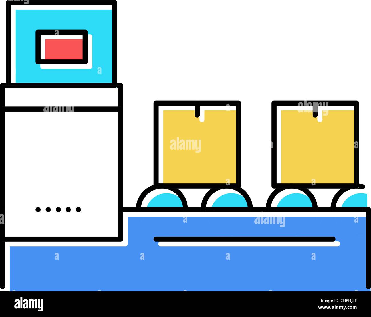 manufacturing conveyor color icon vector illustration sign Stock Vector ...