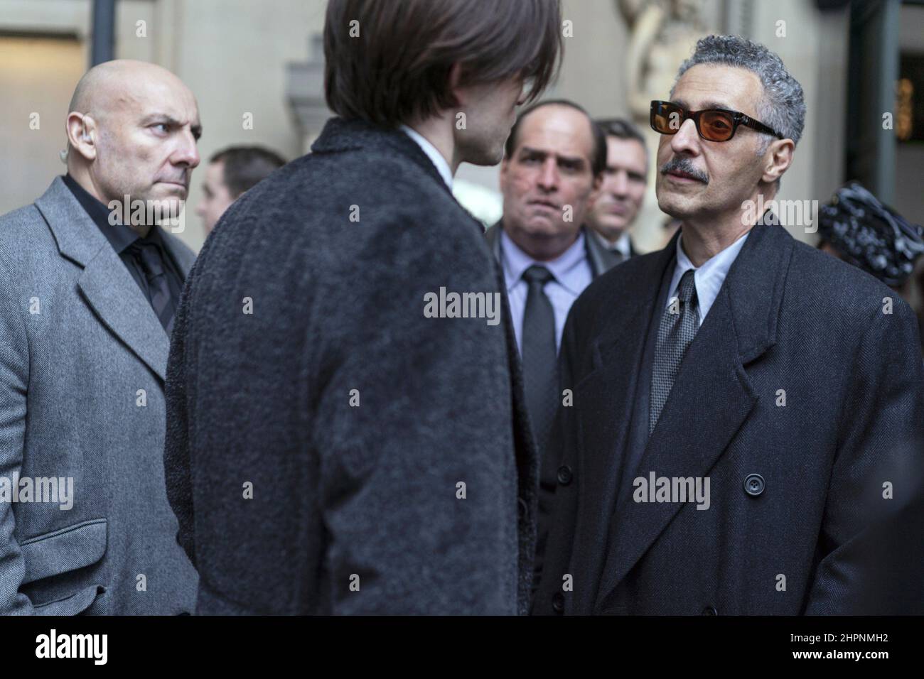 THE BATMAN, Robert Pattinson as Bruce Wayne (center of frame), Colin ...