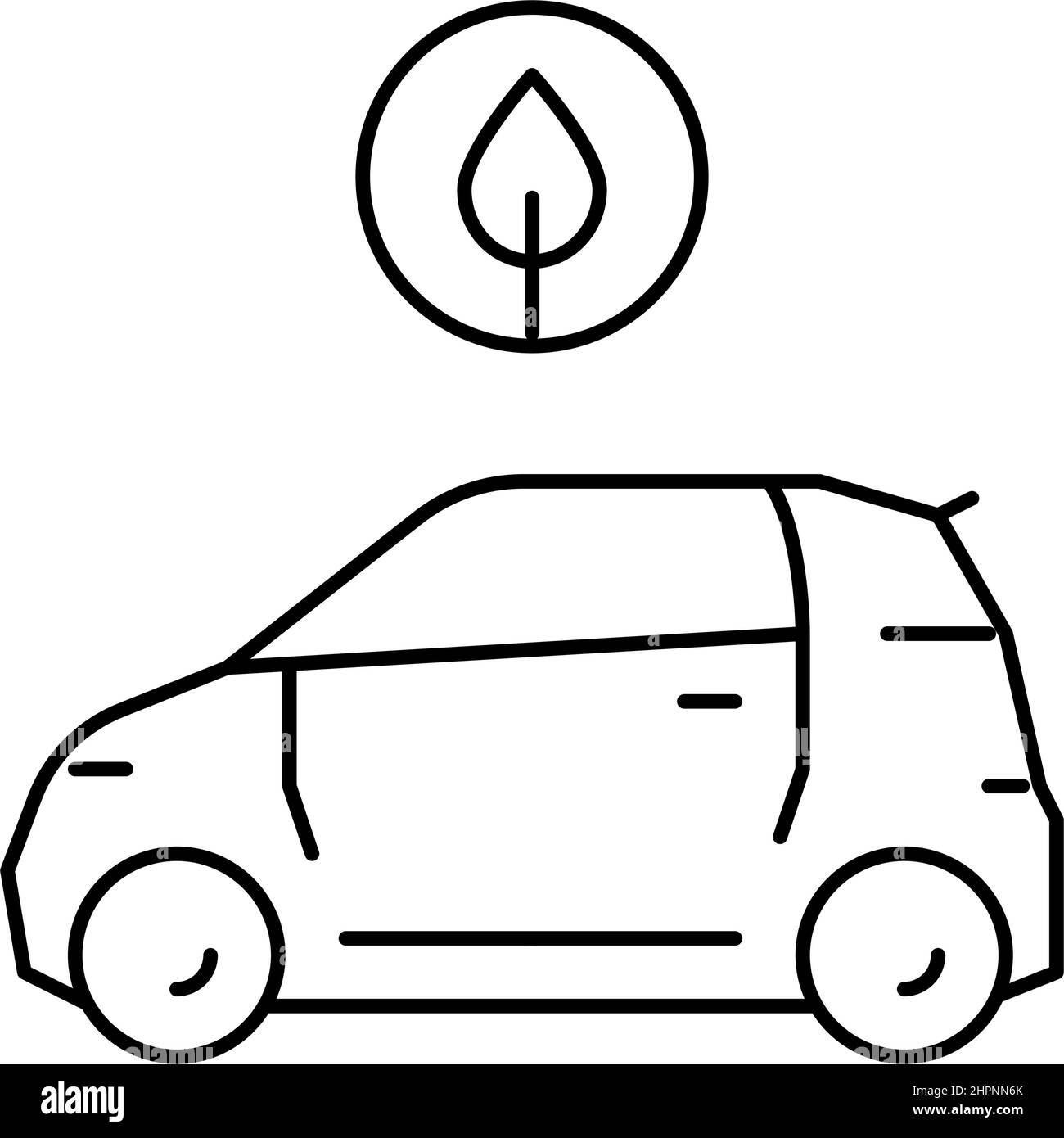 eco car transport line icon vector illustration Stock Vector Image & Art Alamy