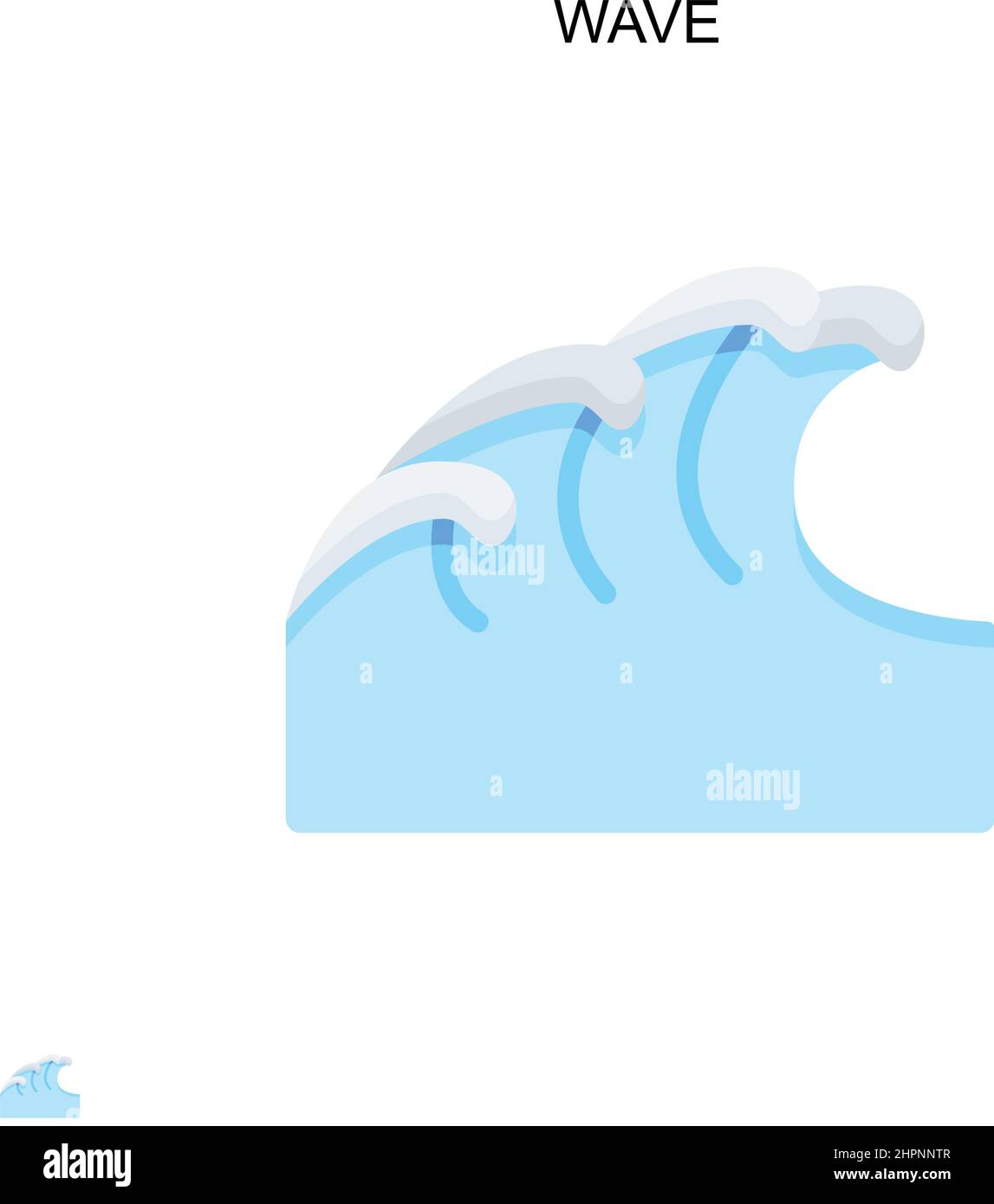 Blue river wave vector icon hi-res stock photography and images - Alamy