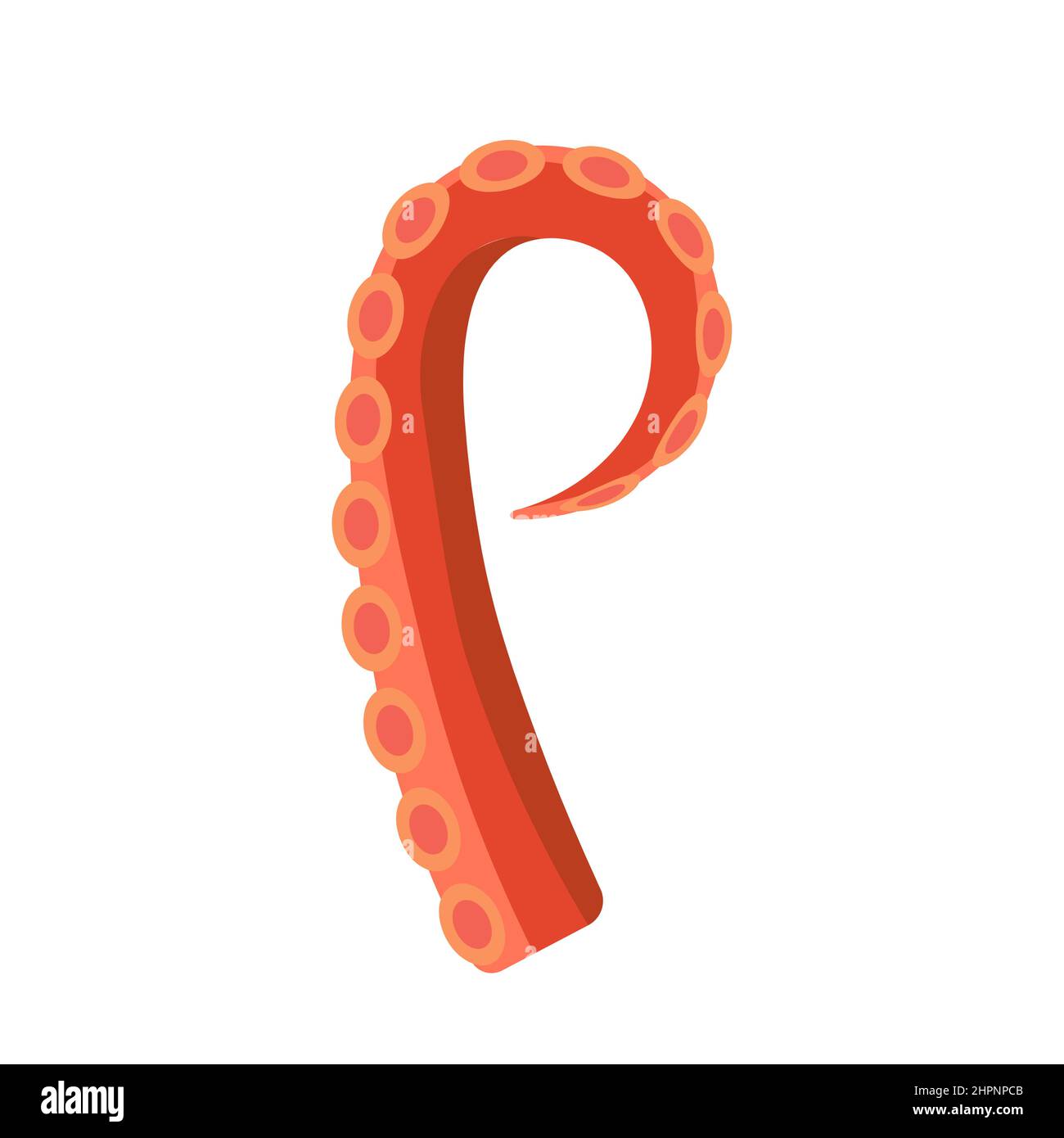 Octopus tentacle vector giant illustration monster sea creature ...