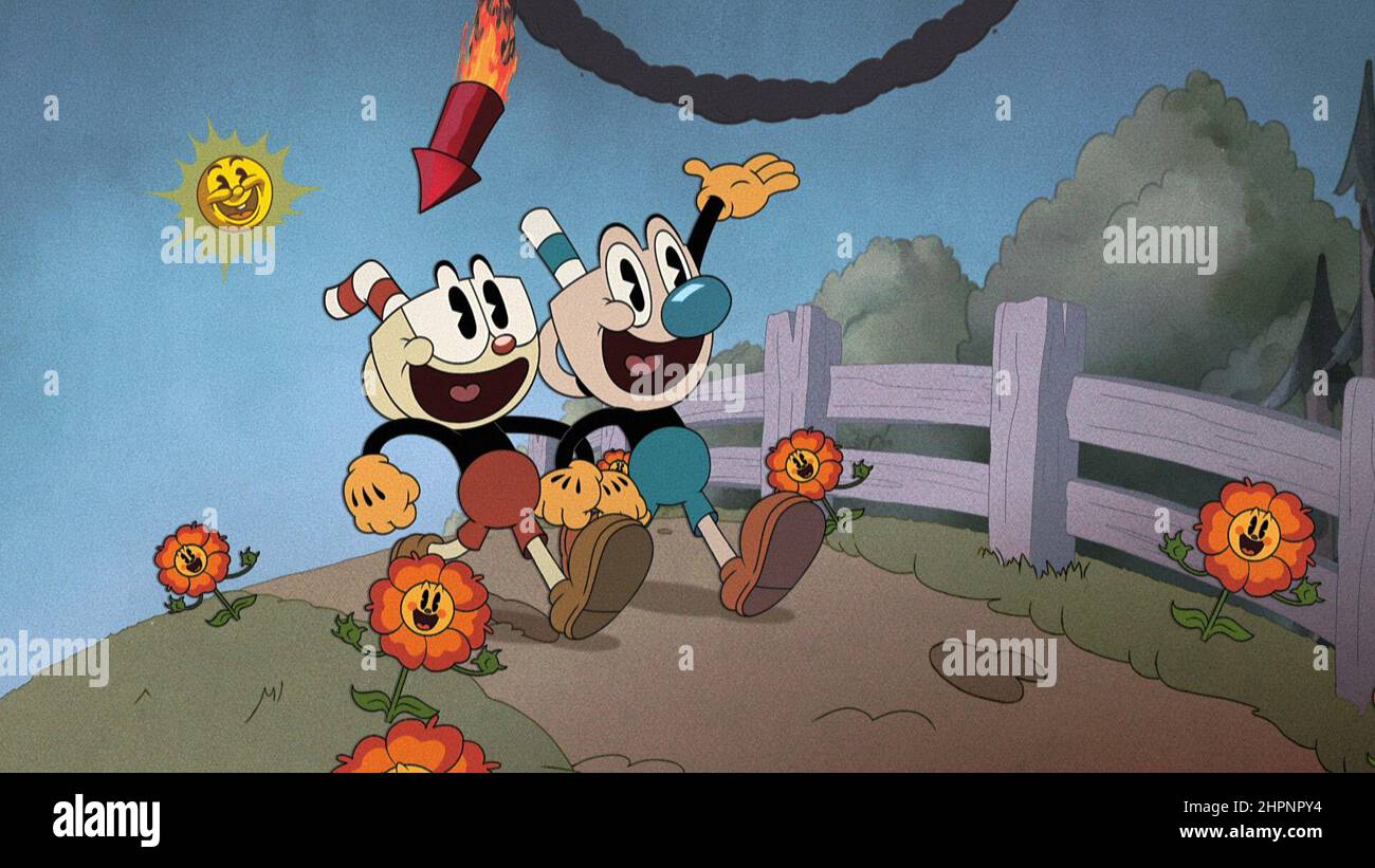 THE CUPHEAD SHOW!, from left Cuphead (voice Tru Valentino), Mugman