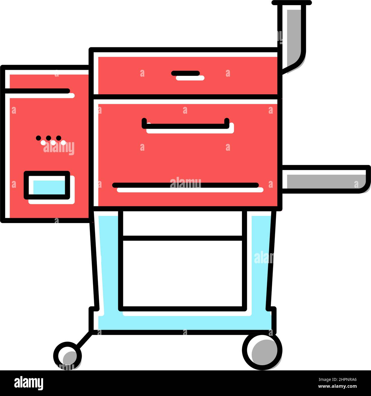 grill bbq equipment color icon vector illustration Stock Vector Image ...