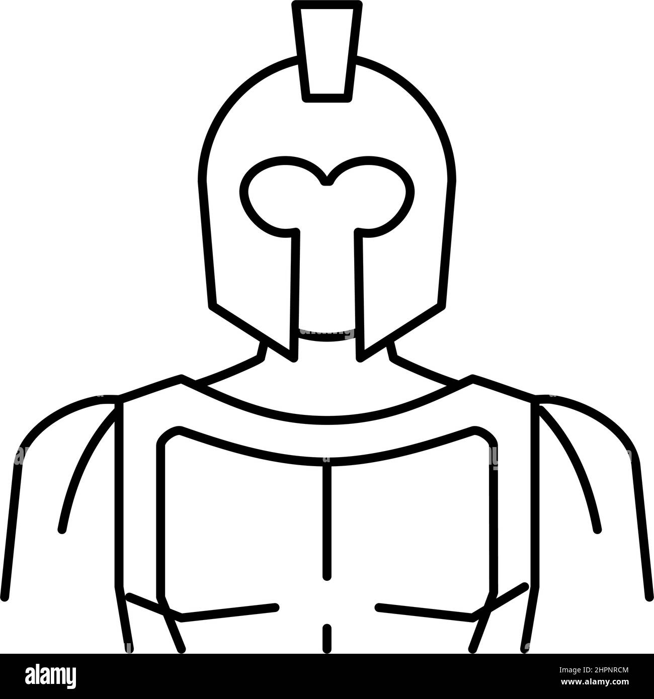 spartan ancient greece line icon vector illustration Stock Vector Image ...