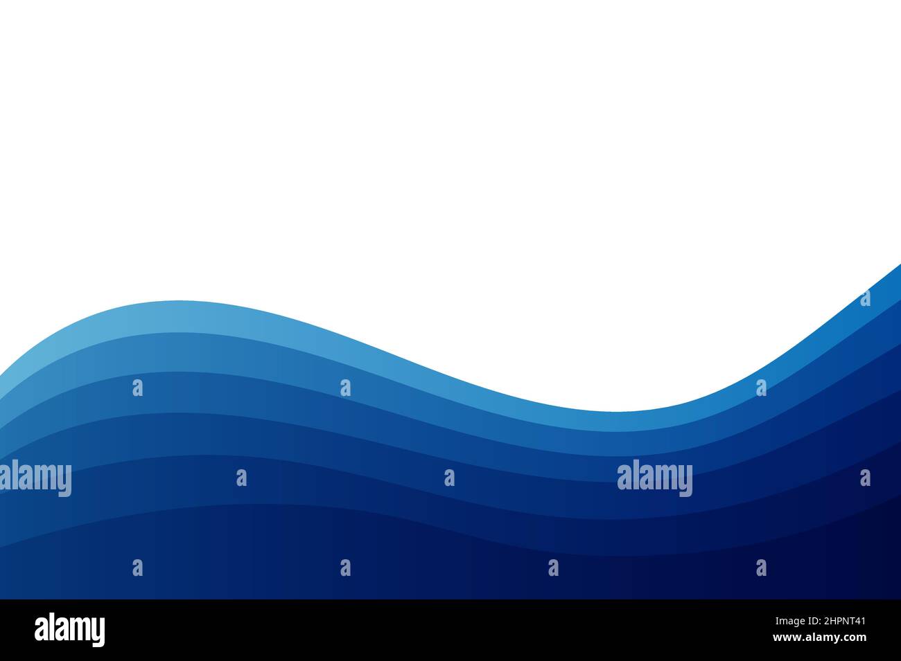 Abstract blue wave design background template wavy presentation Stock ...