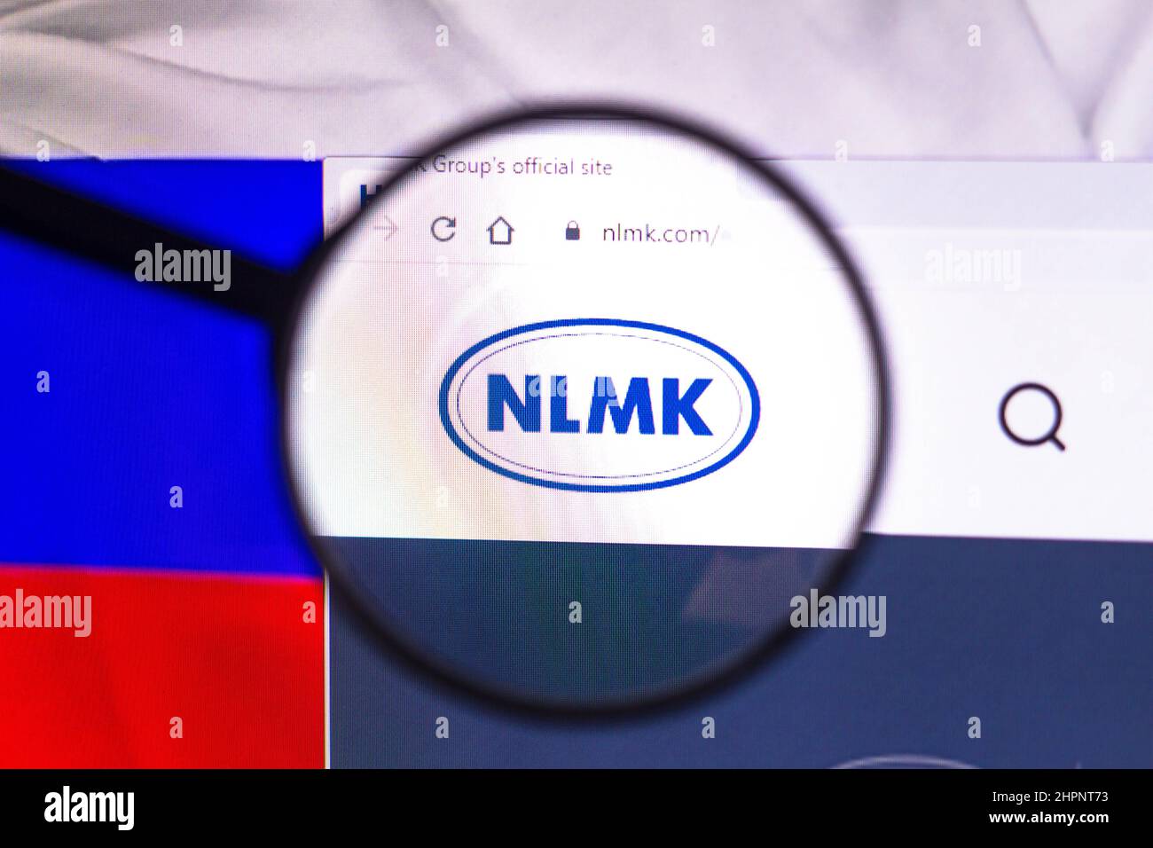 Nlmk In this photo illustration, the Russian company logo Novolipestsk Steel ...