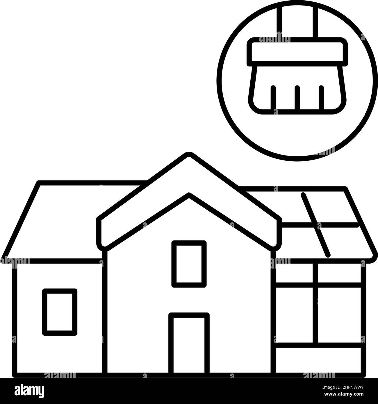 conservatory cleaning line icon vector illustration Stock Vector Image ...