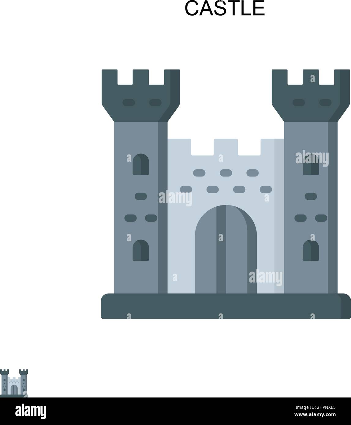 Castle Simple vector icon. Illustration symbol design template for web ...