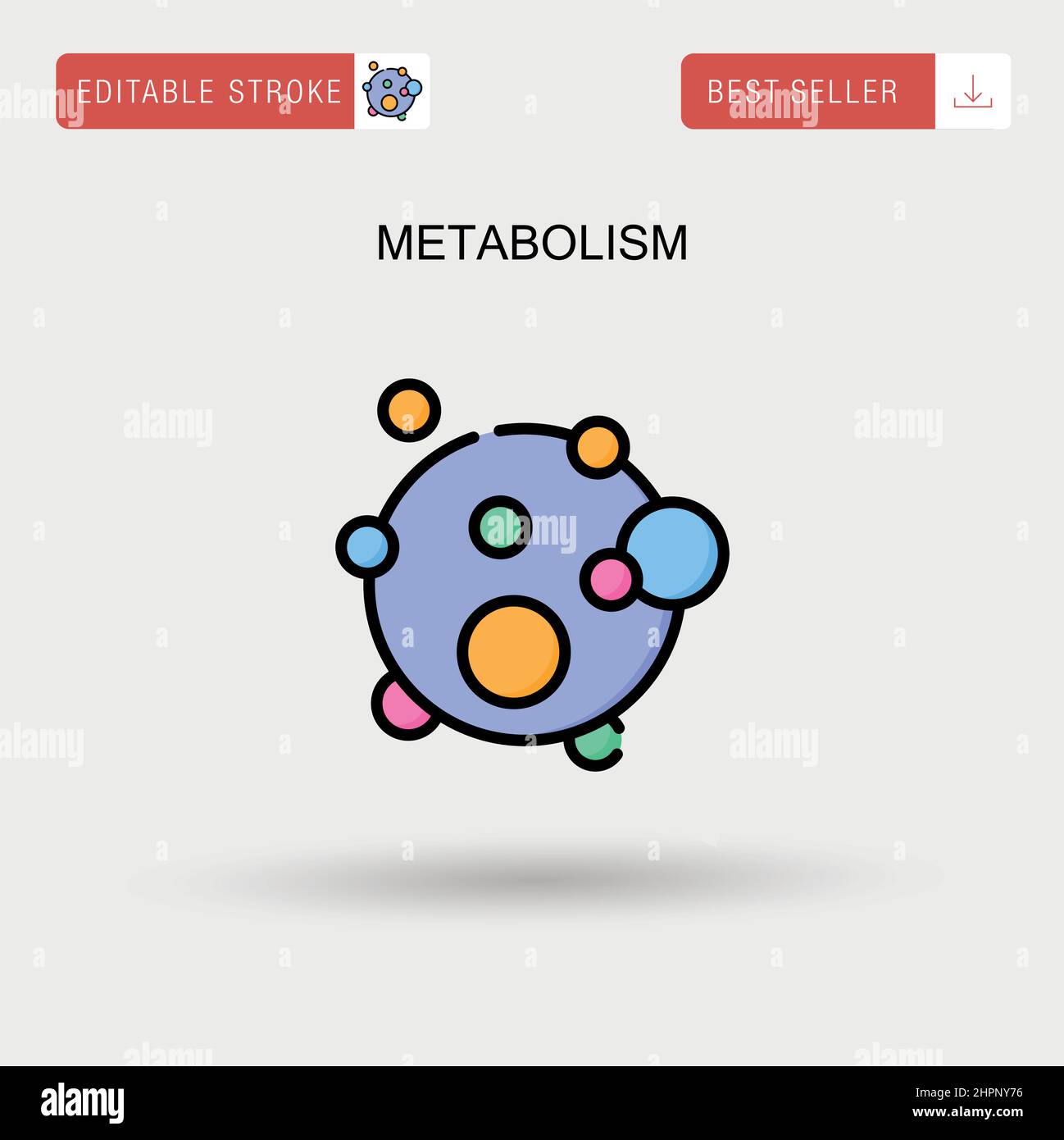 Metabolism Simple vector icon. Stock Vector