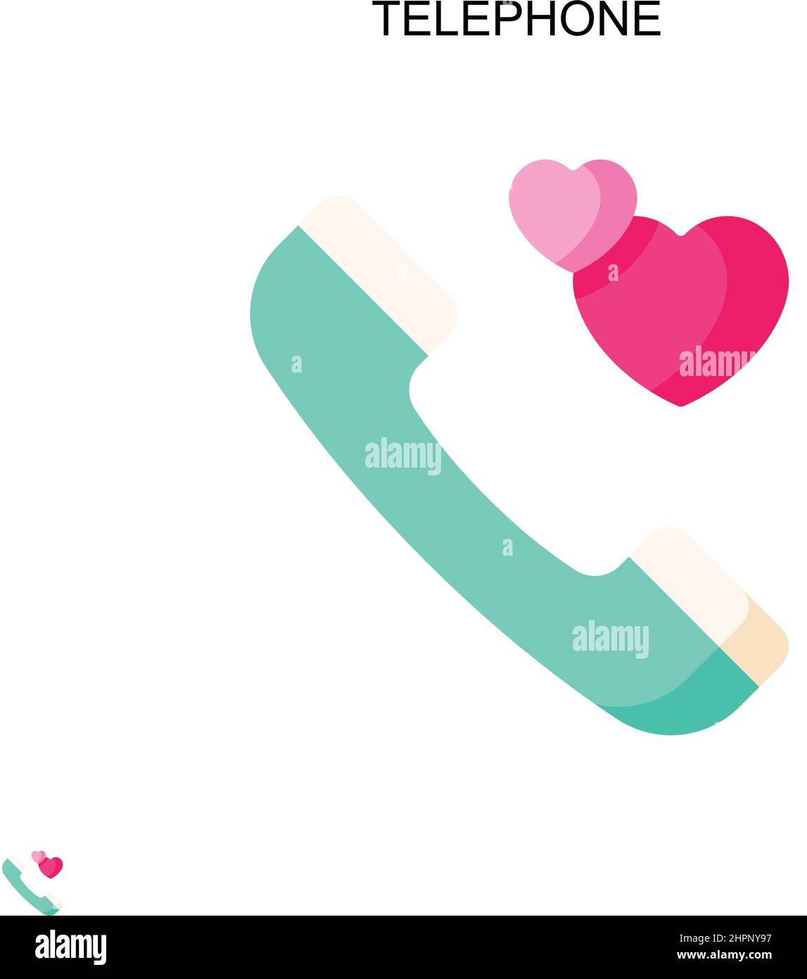 Telephone Simple vector icon. Illustration symbol design template for ...