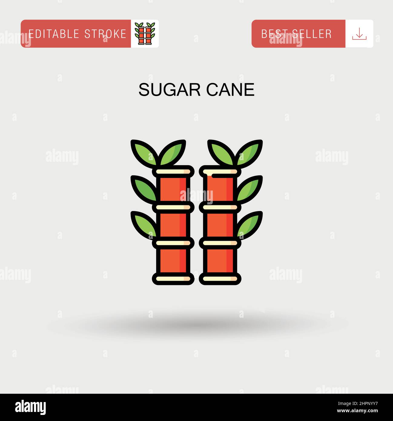 Sugar cane Simple vector icon Stock Vector Image & Art Alamy