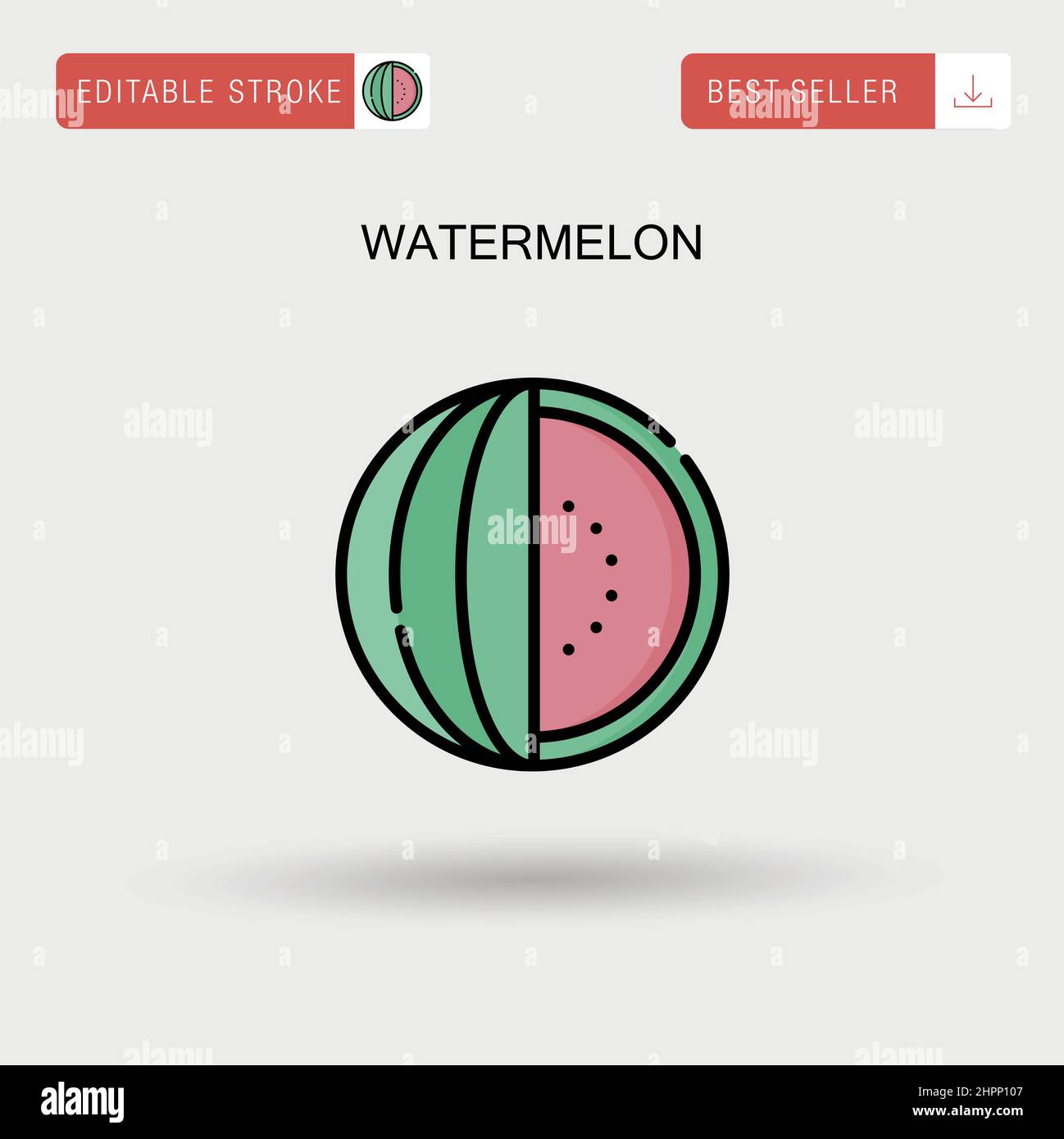 Watermelon half background Stock Vector Images - Alamy